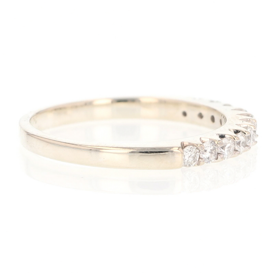 .39ctw Round Cut Diamond Pavé Set Wedding Band Ring 14k White Gold Size ...