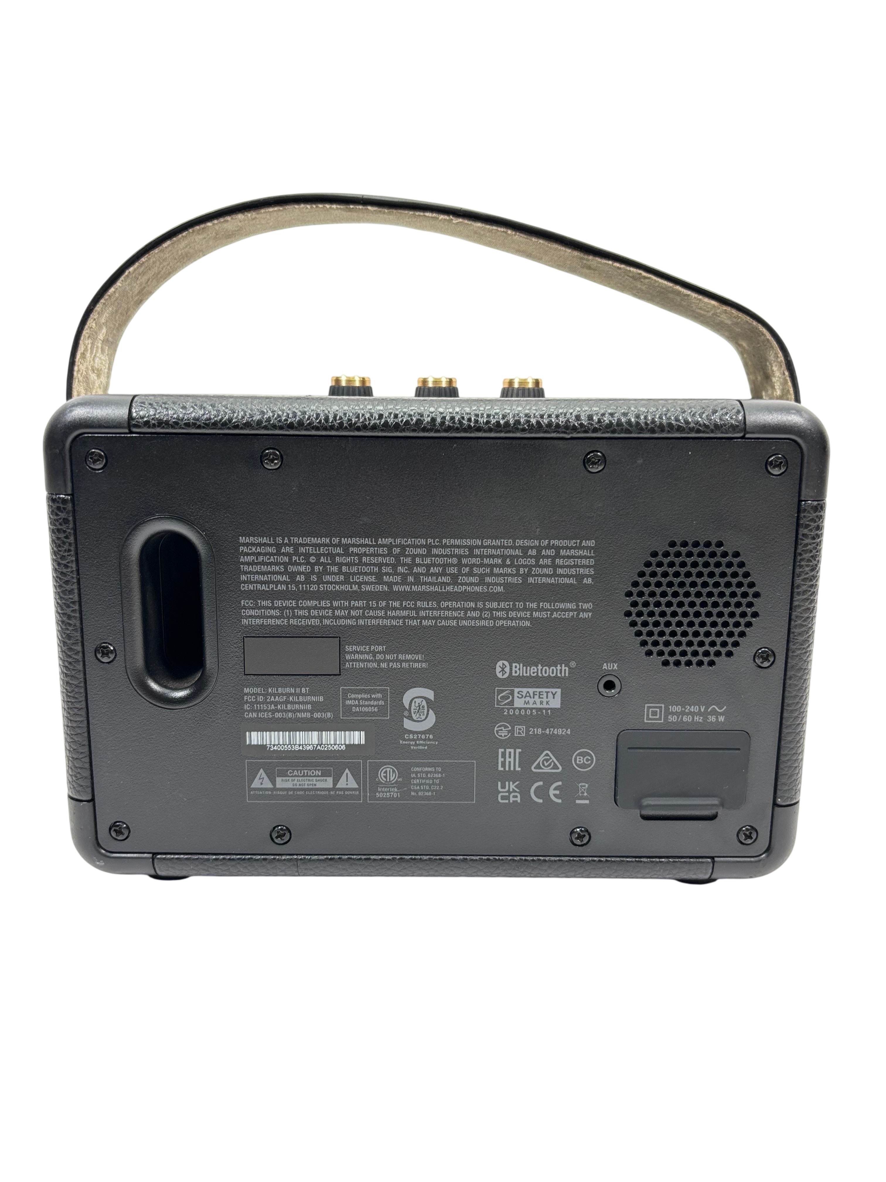 Marshall Kilburn II Portable Bluetooth Speaker - Black