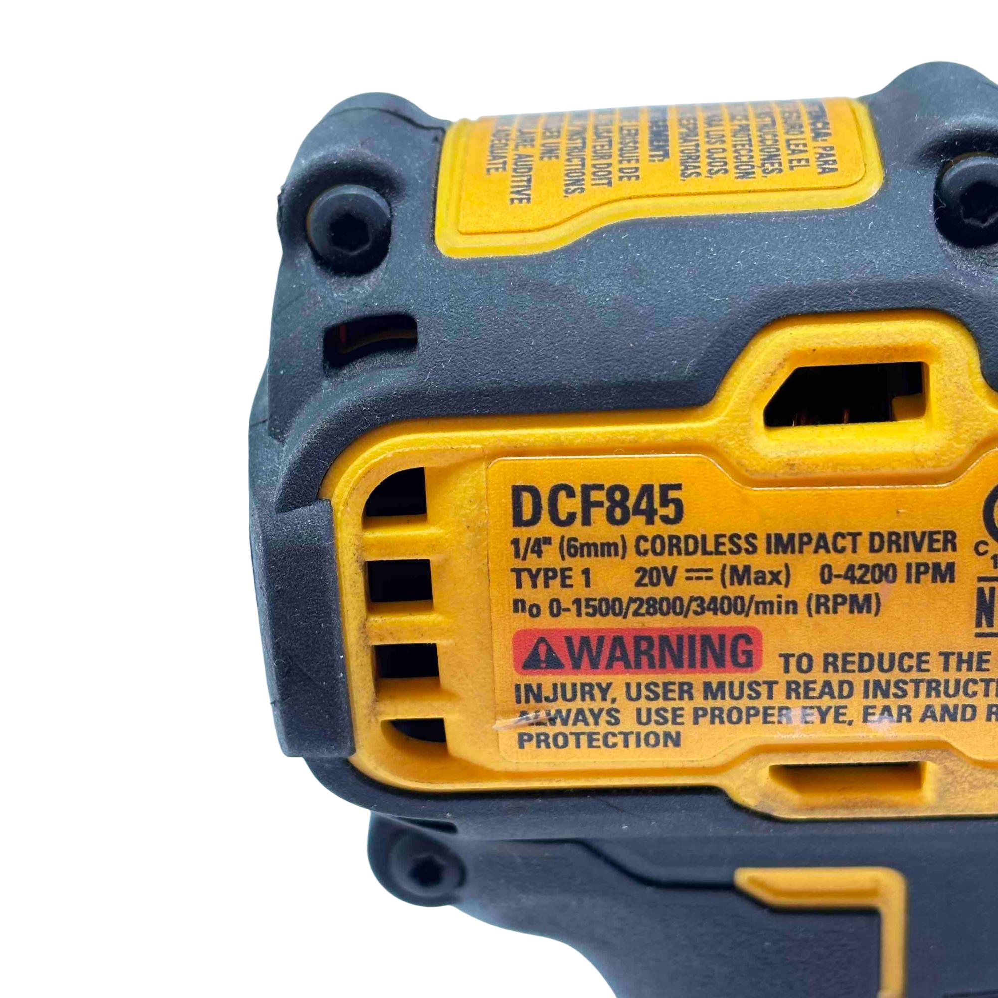 Dcf845 DeWalt DCF845 20V MAX XR Brushless 1/4