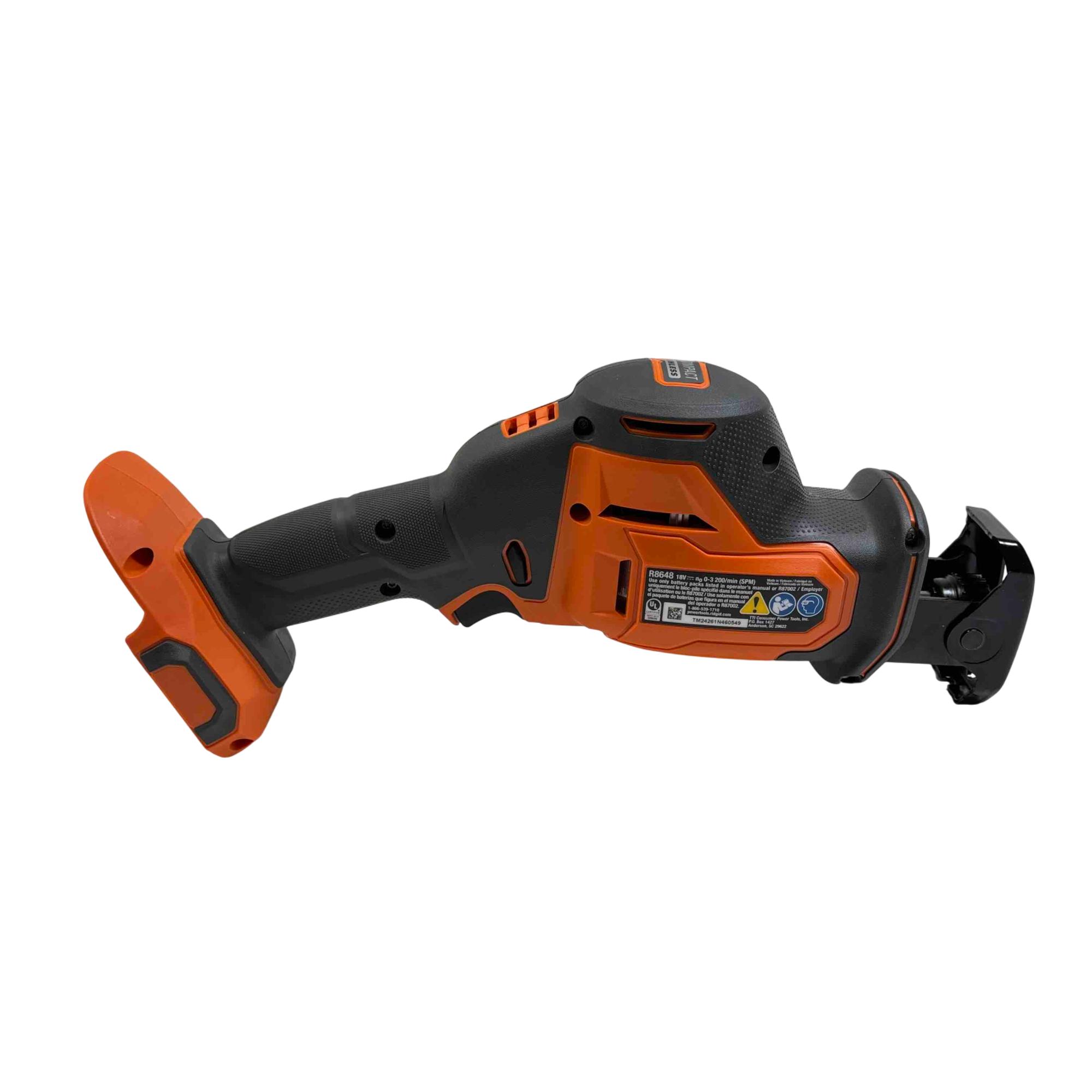 RIDGID R8648 18V SubCompact Brushless Cordless Reciprocating Saw Kit
