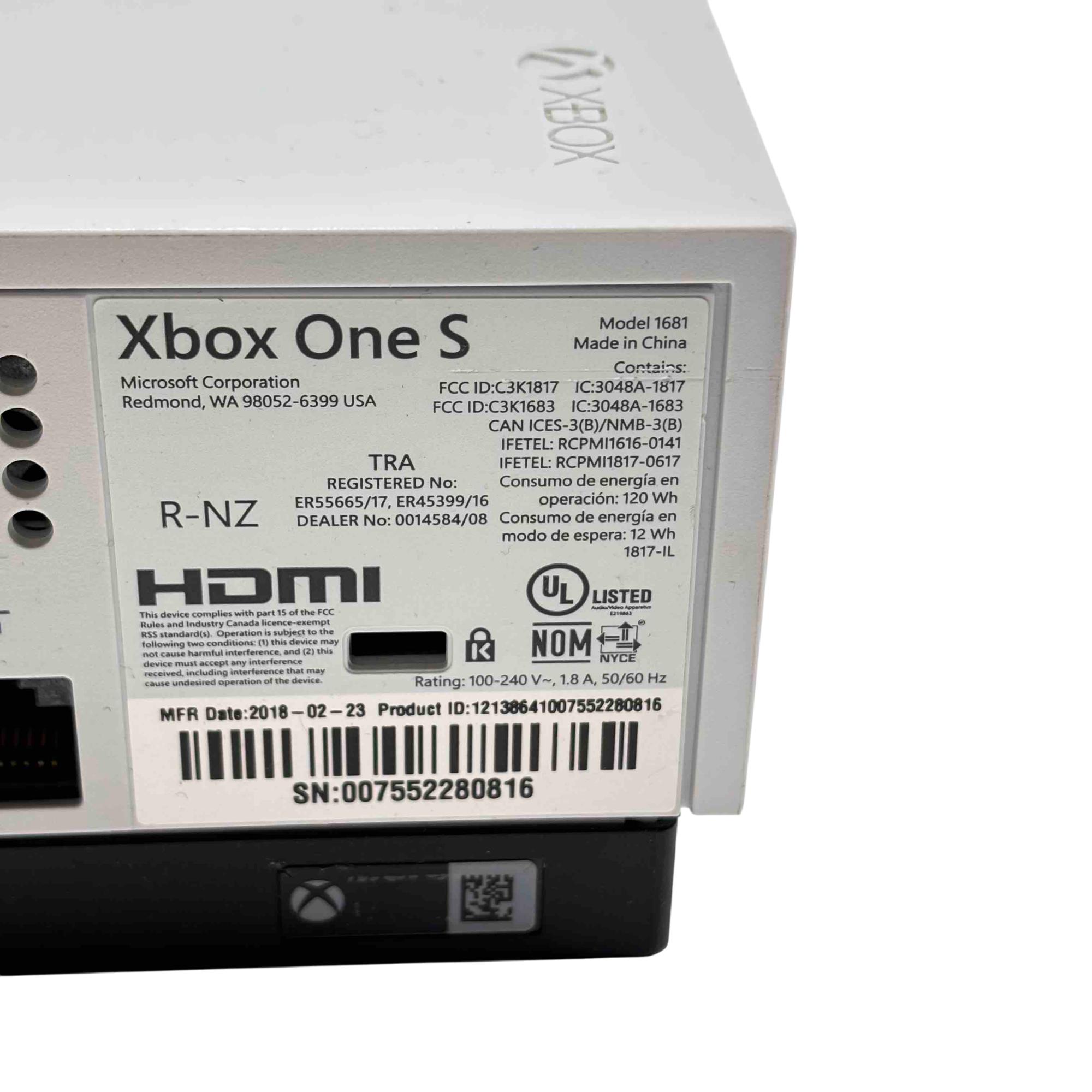 Microsoft Xbox One S 1681 1TB Video Game Console 9670