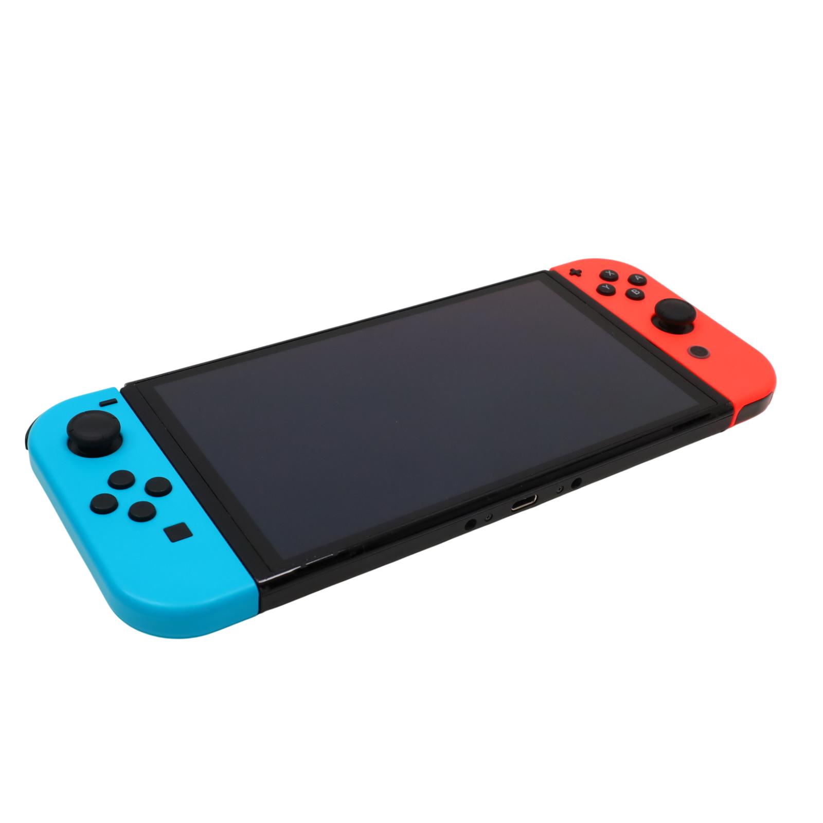Nintendo Switch OLED HEG-001 64GB Video Game Console - Blue/Red (1817)