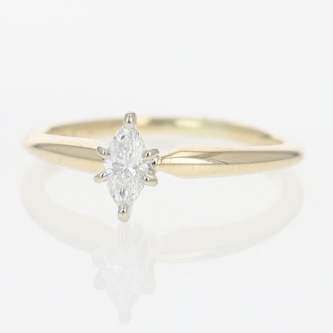 .18ct Marquise Cut Diamond Solitaire Engagement Ring 14k Yellow Gold ...