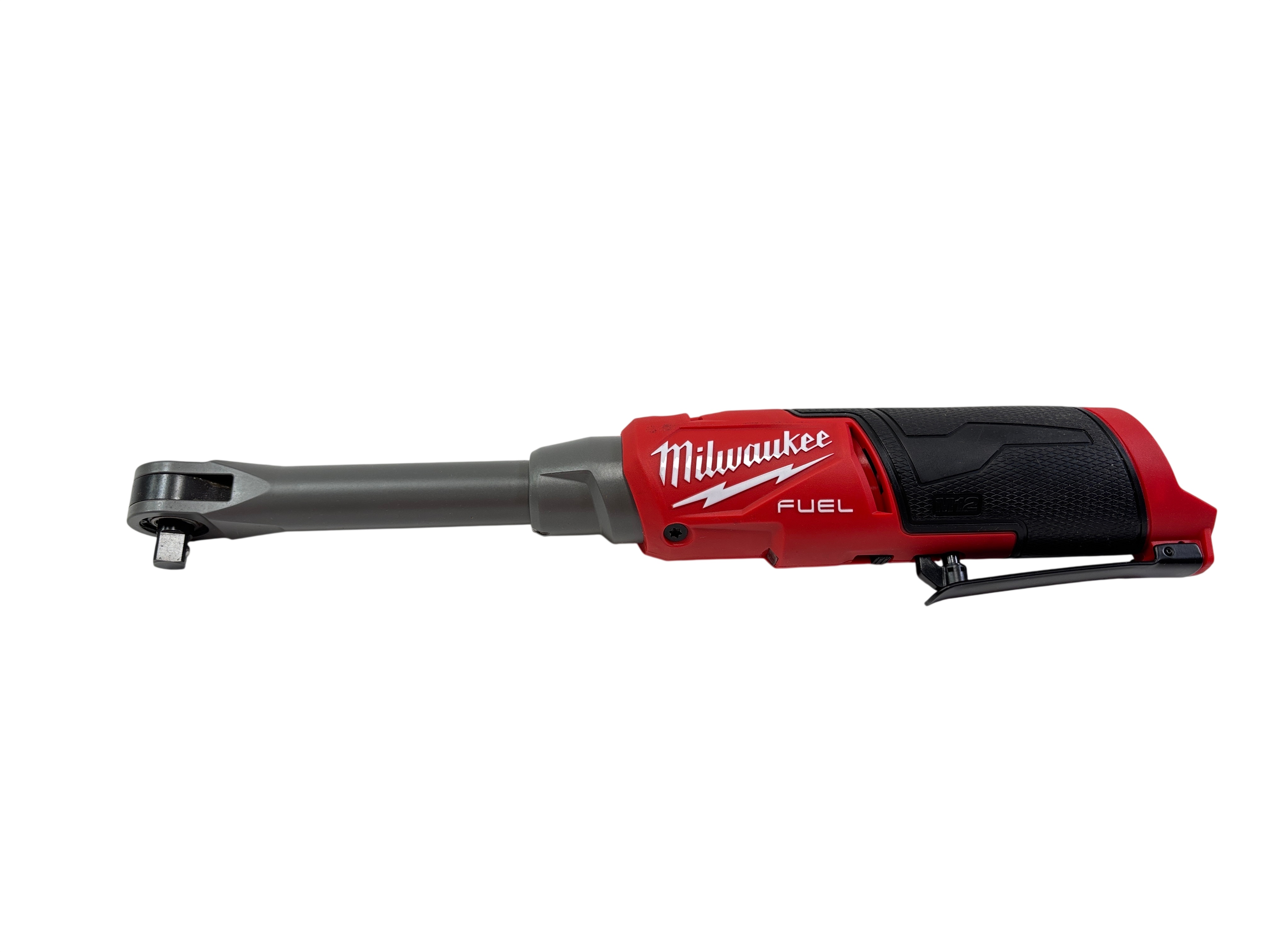 milwaukee 3 8 cordless ratchet with flashlight M12 FUEL 1/4" Extended Reach 3058-20 BODY SIZE to allow users full body access into tight spaces Milwaukee Electric Tools Milwaukee Electric