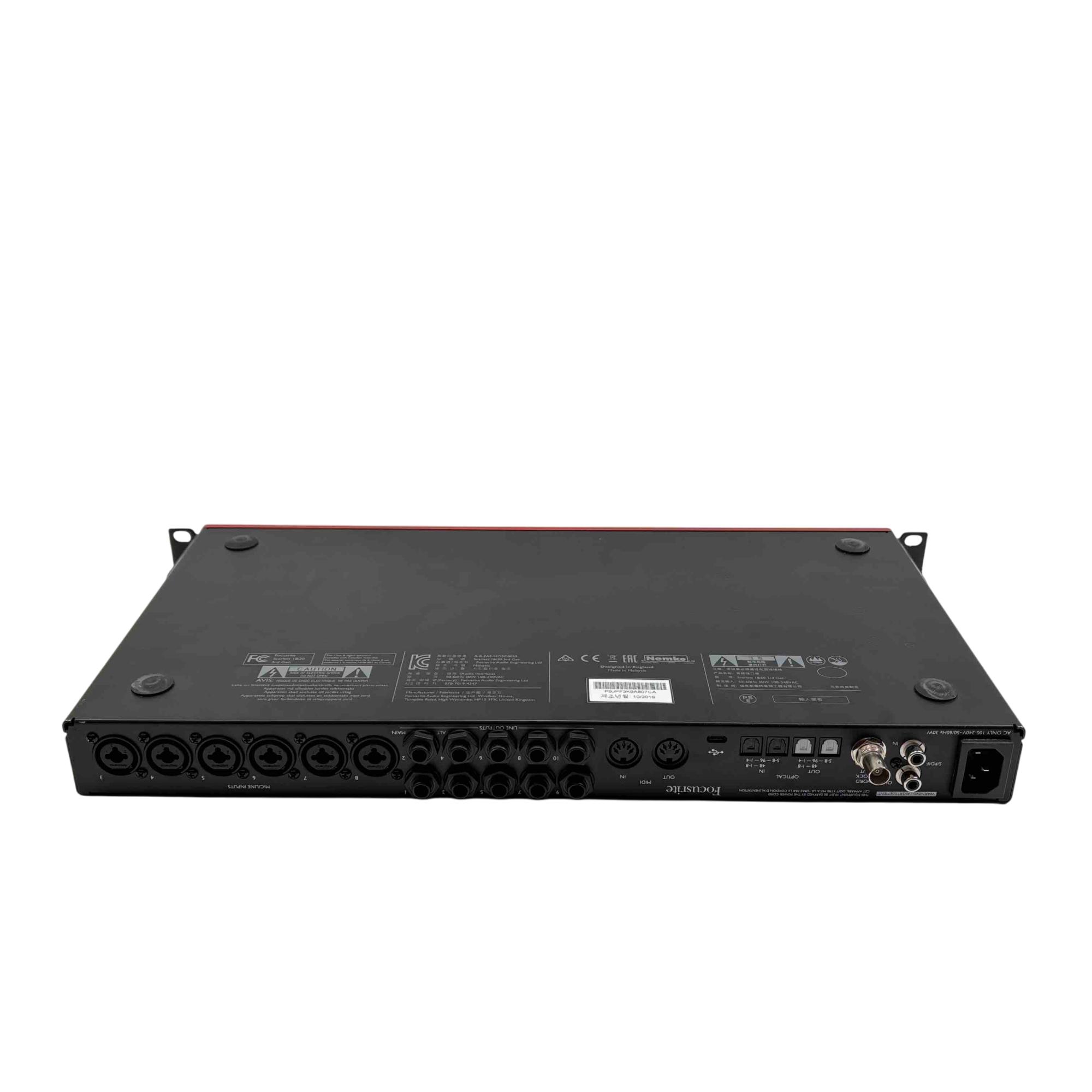 Focusrite Scarlett 18i20 3rd Gen USB Audio Interface