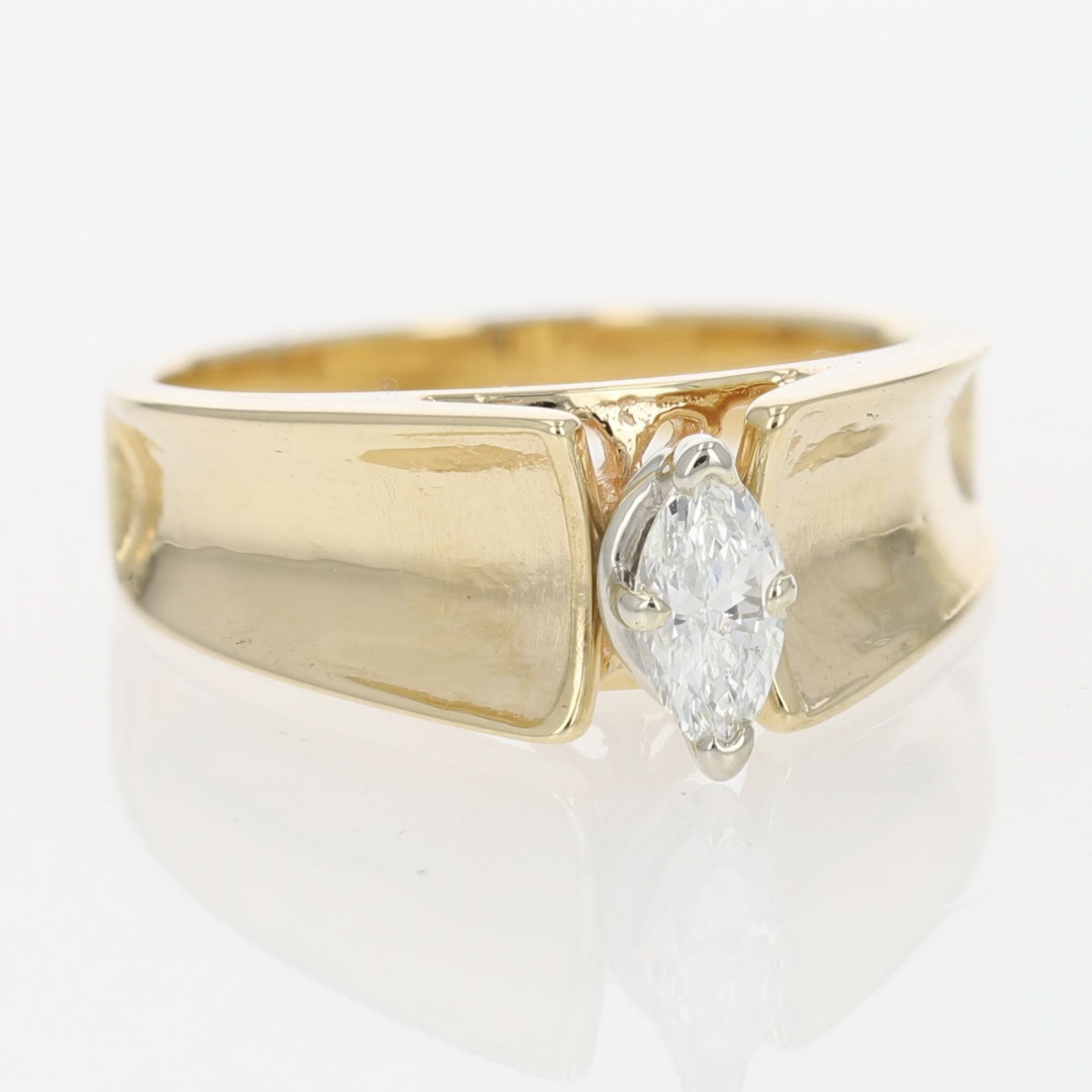 .32ct Marquise Cut Diamond Solitaire Engagement Ring 14k Yellow Gold Size 8