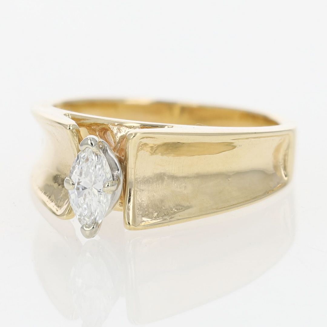.32ct Marquise Cut Diamond Solitaire Engagement Ring 14k Yellow Gold Size 8