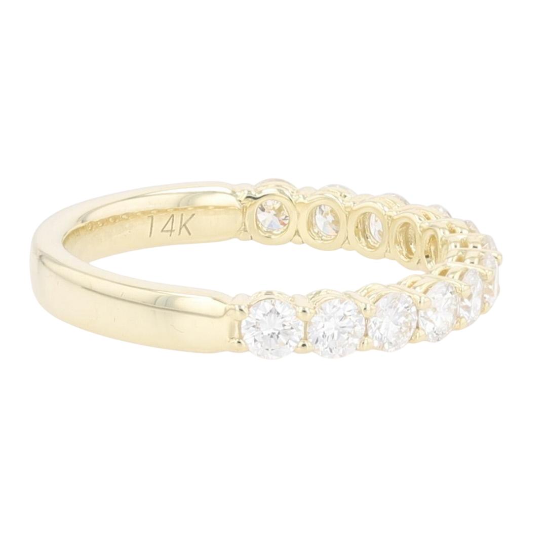 .75ctw Round Cut Diamond Prong Set Wedding Band Ring 14k Yellow Gold ...