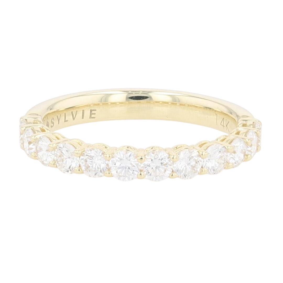 .75ctw Round Cut Diamond Prong Set Wedding Band Ring 14k Yellow Gold ...