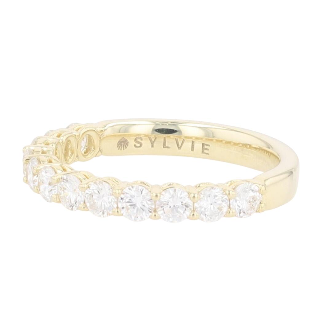 .75ctw Round Cut Diamond Prong Set Wedding Band Ring 14k Yellow Gold ...