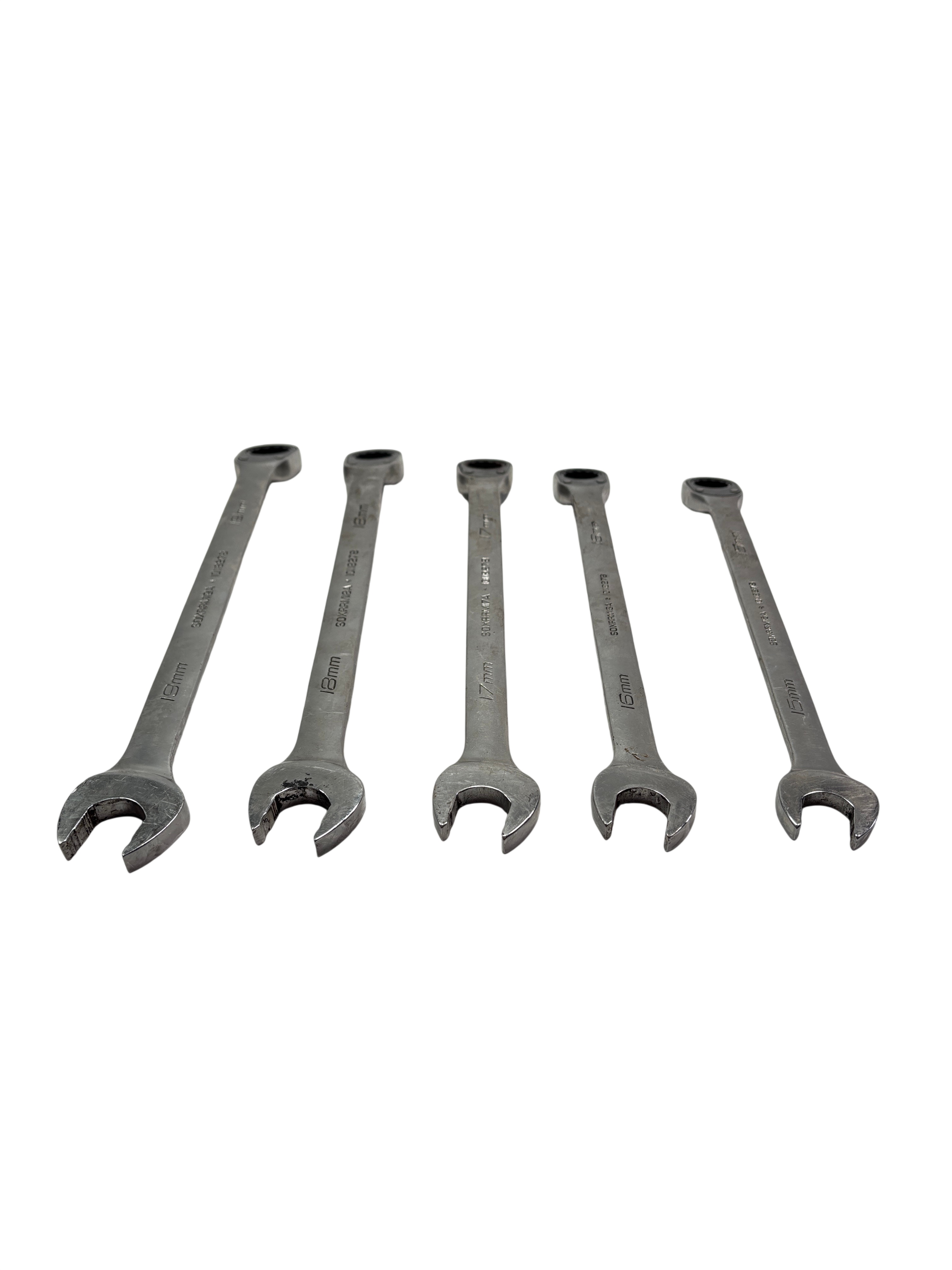 Snap-on SOXRRM710A 10-Pc Metric 10–19mm Ratcheting Combination 