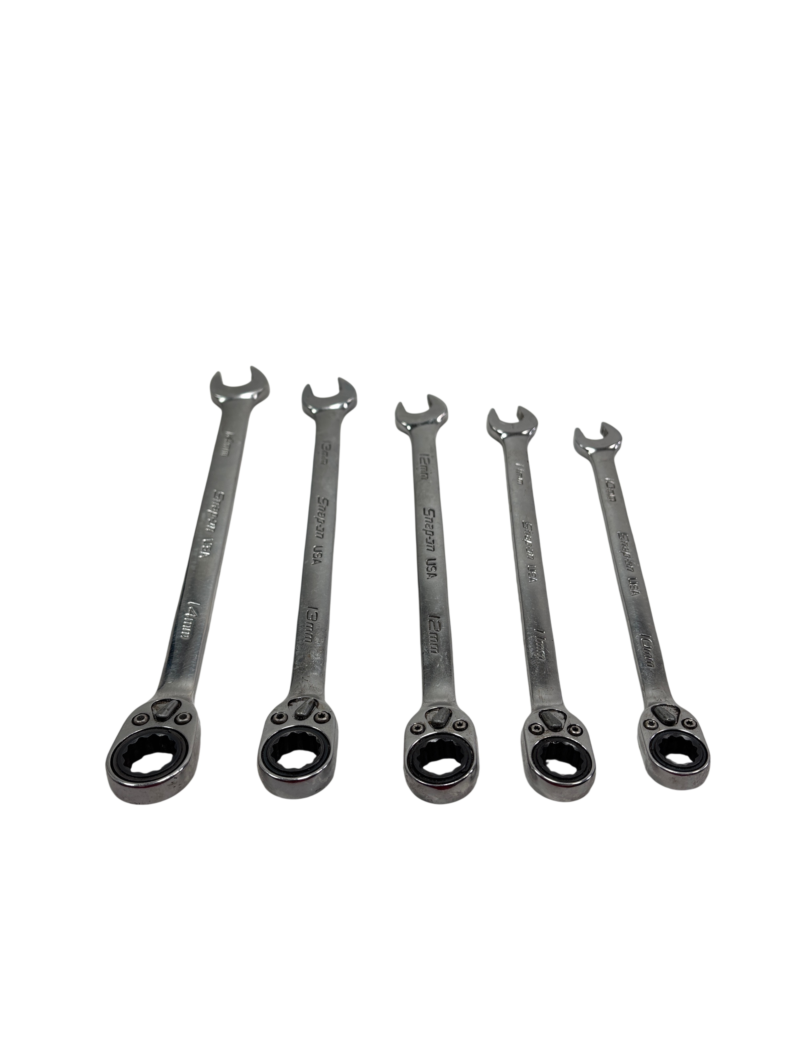 Snap-on SOXRRM710A 10-Pc Metric 10–19mm Ratcheting Combination 