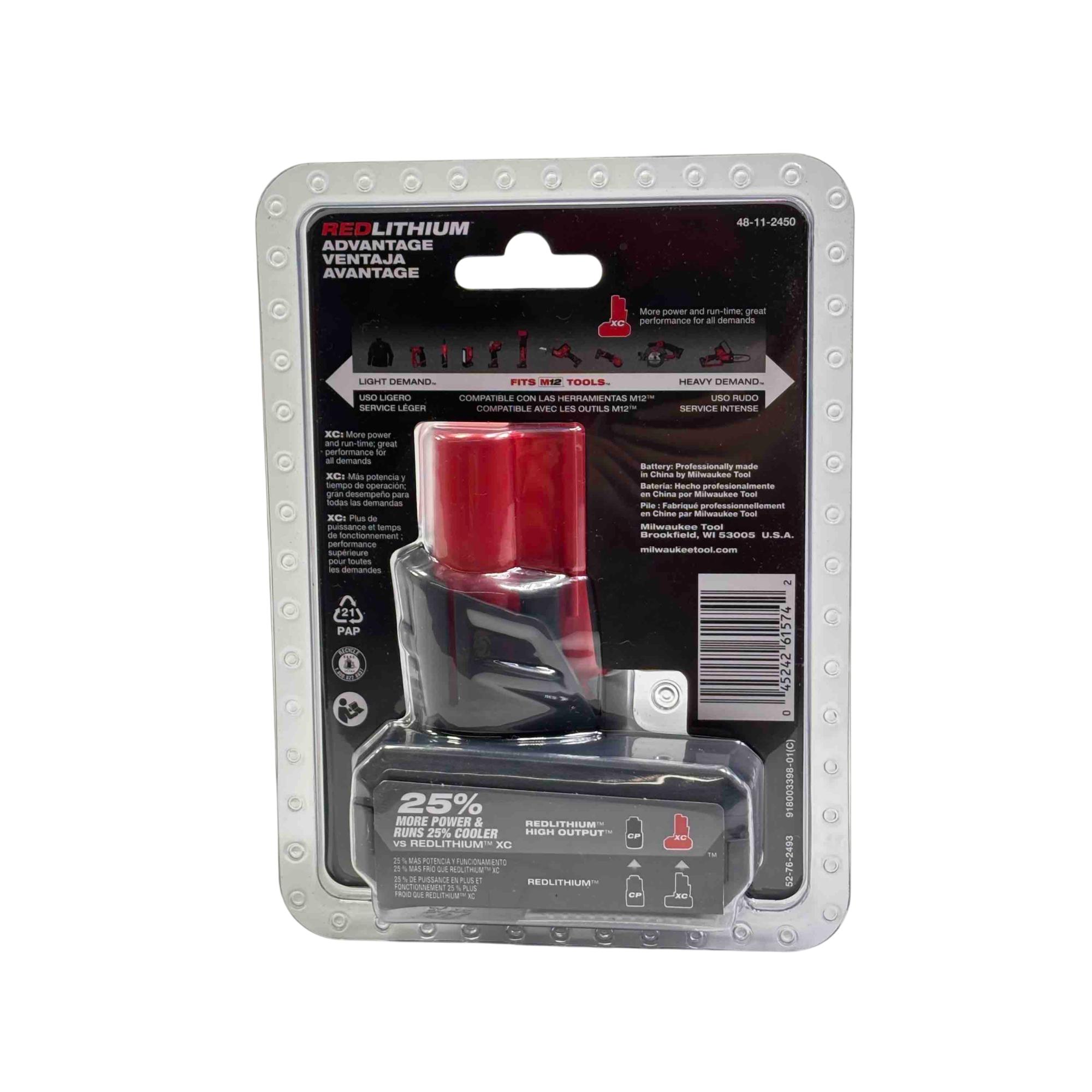 Milwaukee® M12™ RedLithium™ HIGH OUTPUT™ Batería XC5.0 H-12190 - ULINE