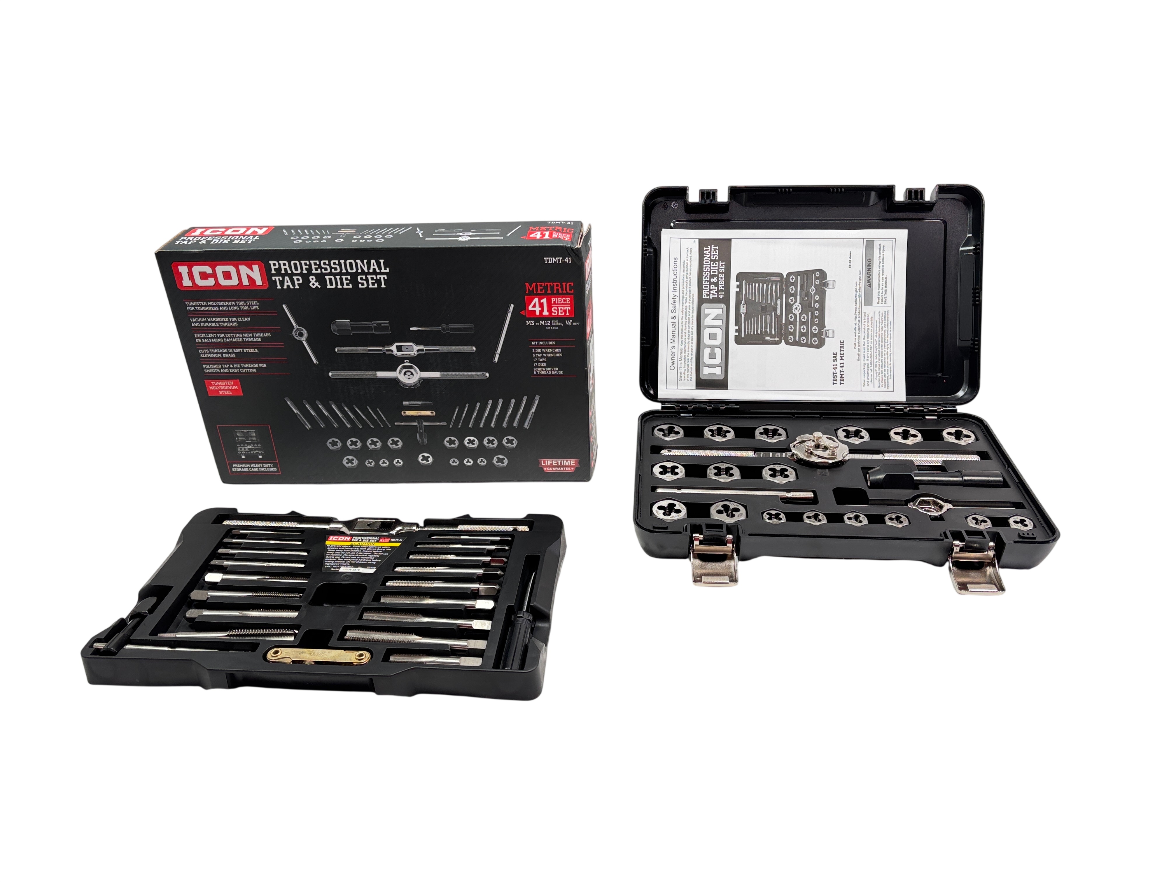 ICON TDMT-41 41-Piece Metric Professional Tap/Die Set