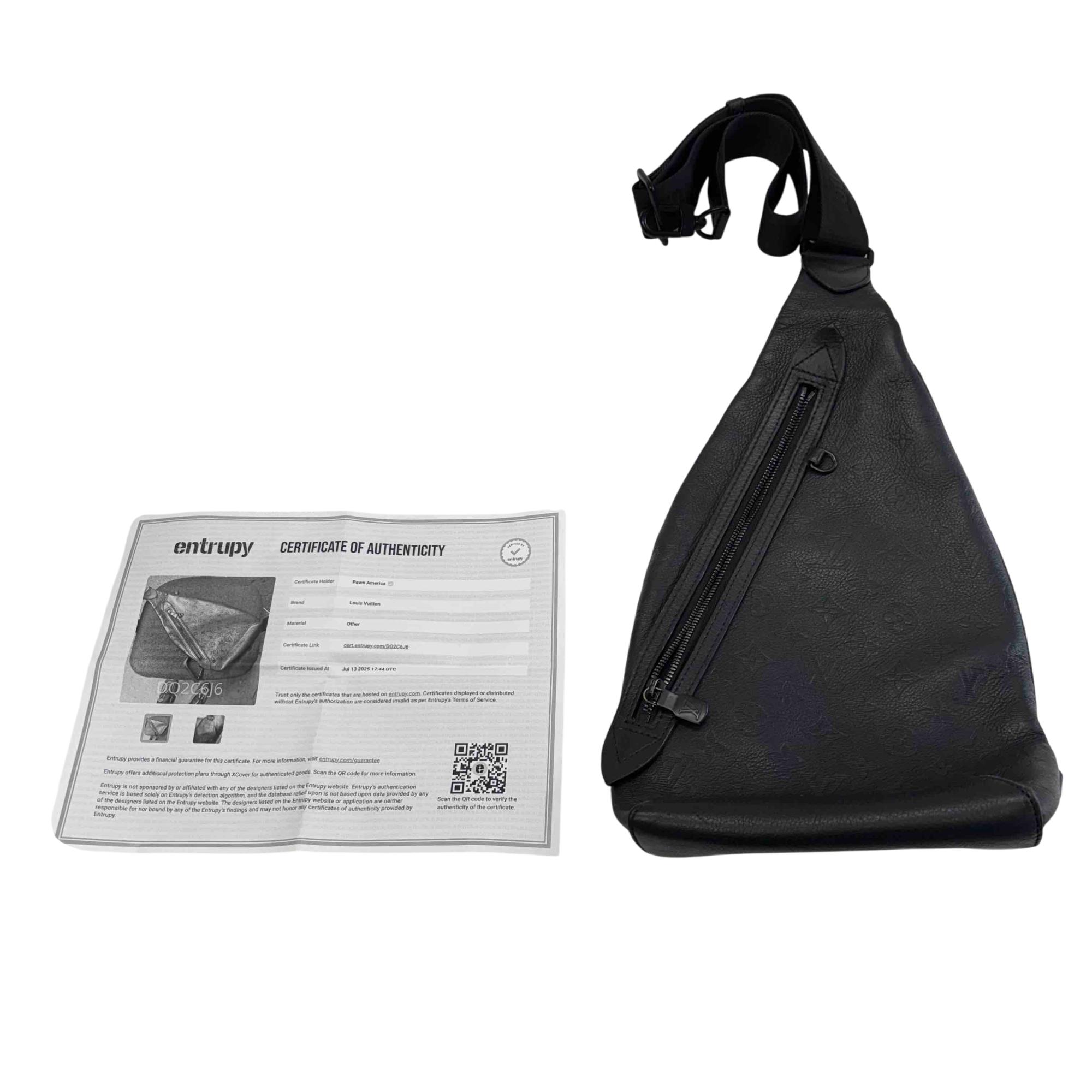 Louis Vuitton Duo Sling Bag Black Monogram Leather