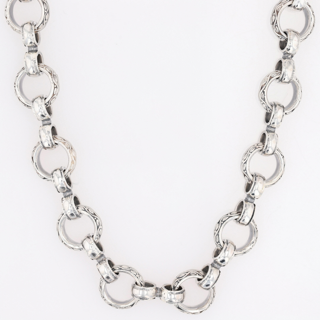 Konstantino 13.5mm Round Link Chain 18.25 Konstantino 13.5mm Round Link Chain 18.25