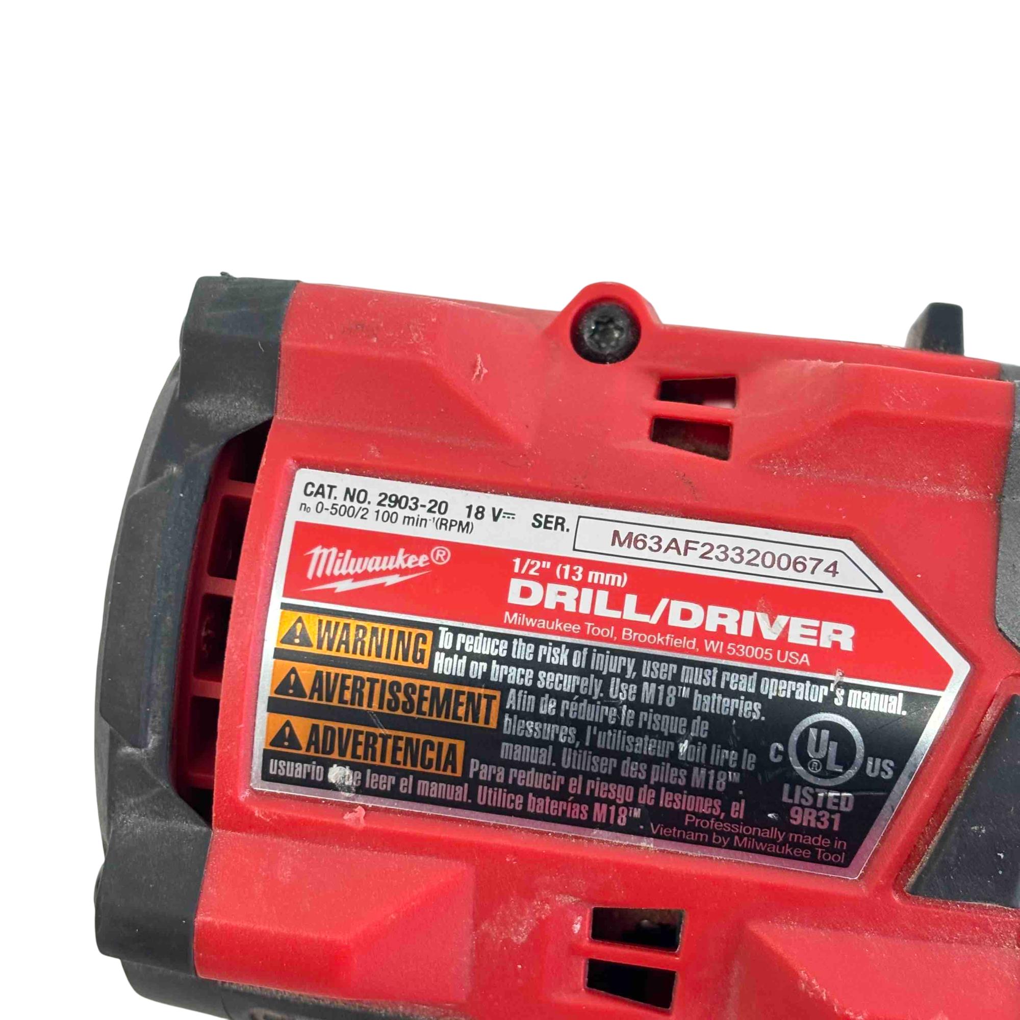 Milwaukee 2903-20 M18 FUEL 18V Brushless Cordless 1/2 in. Drill/Driver