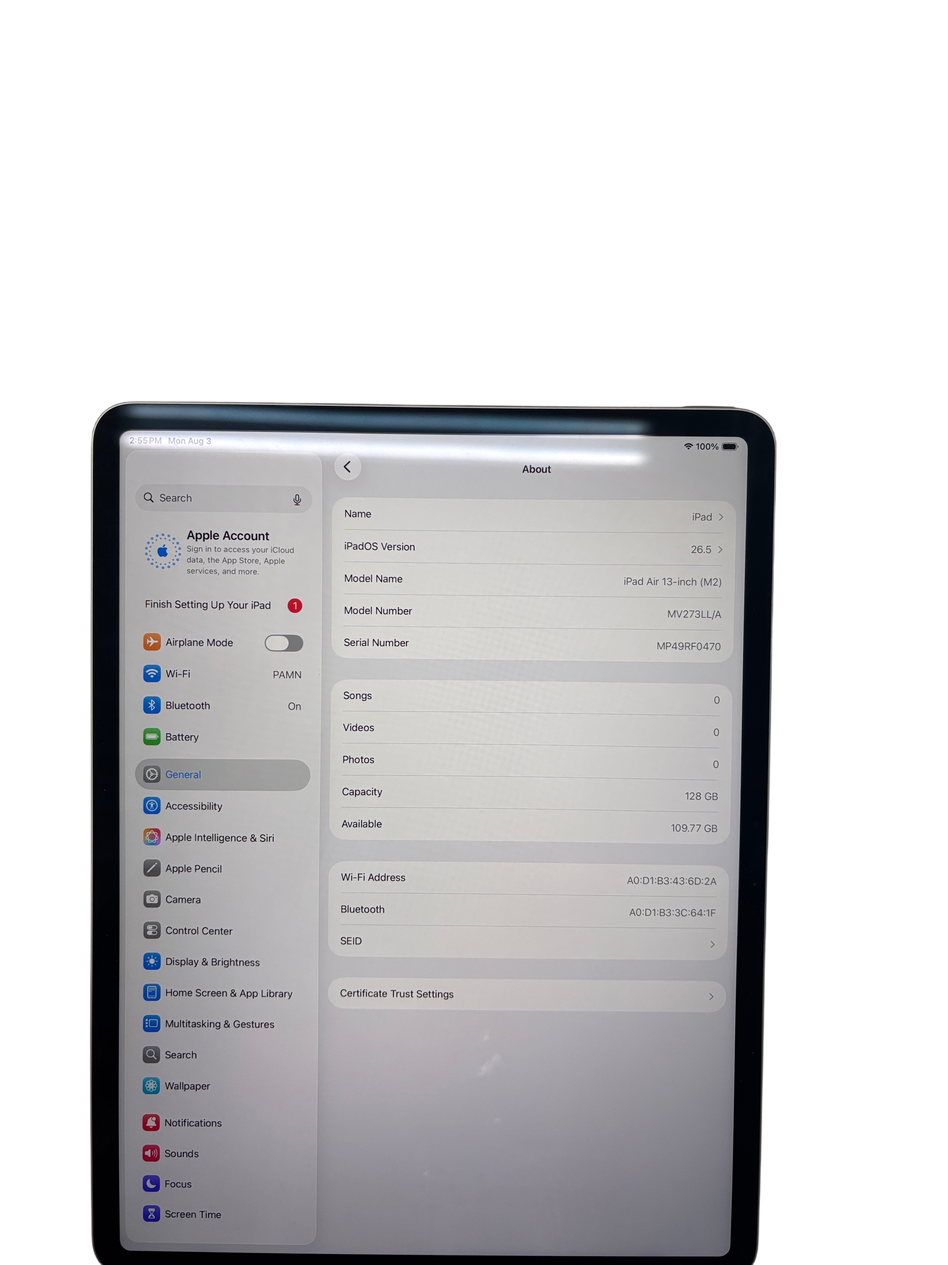 Apple iPad 本体 シルバー A2124 Apple, iPad, 11-inch, Silver, Wi-Fi