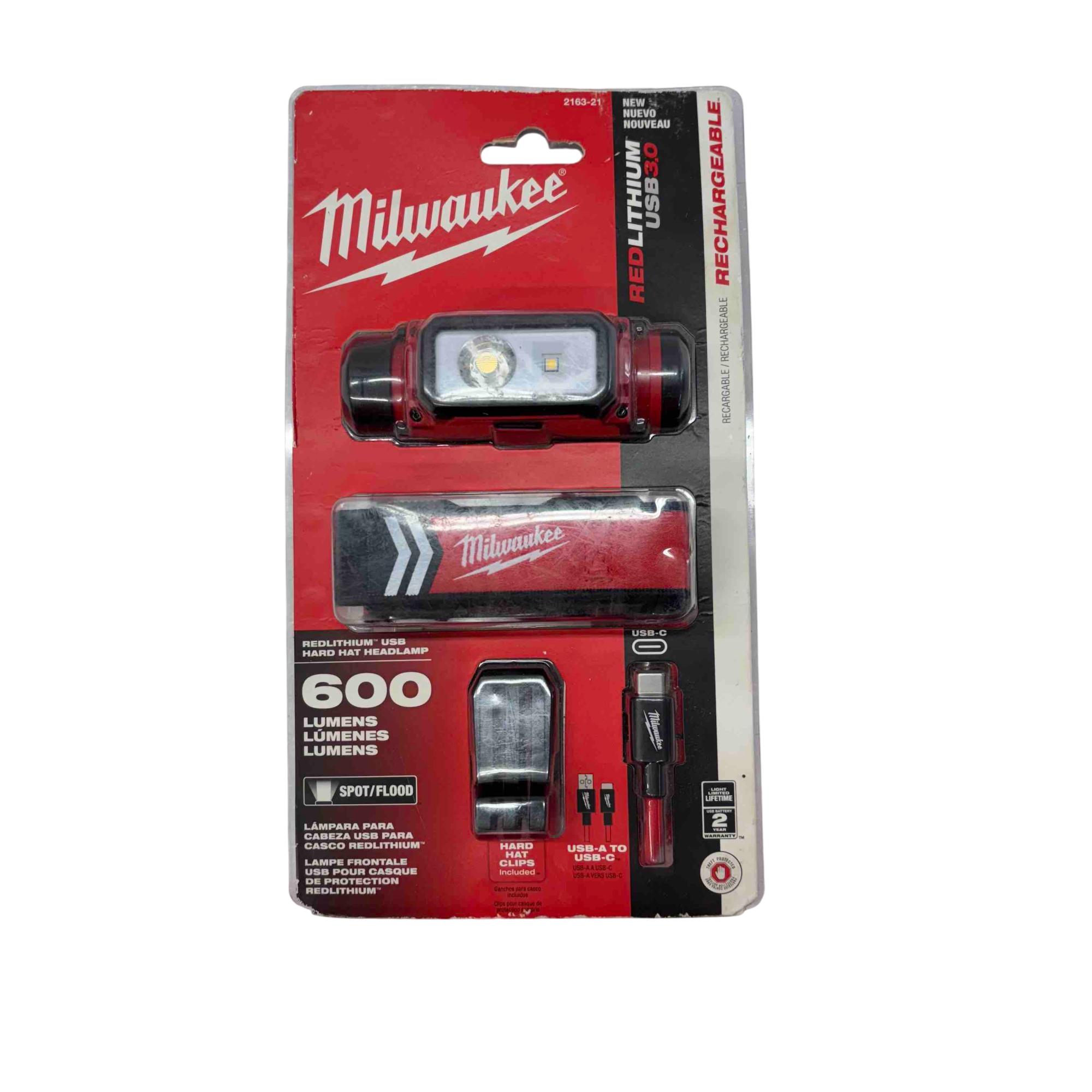Milwaukee 2163-21 600 Lumens Rechargeable REDLITHIUM USB Hard Hat - View #2