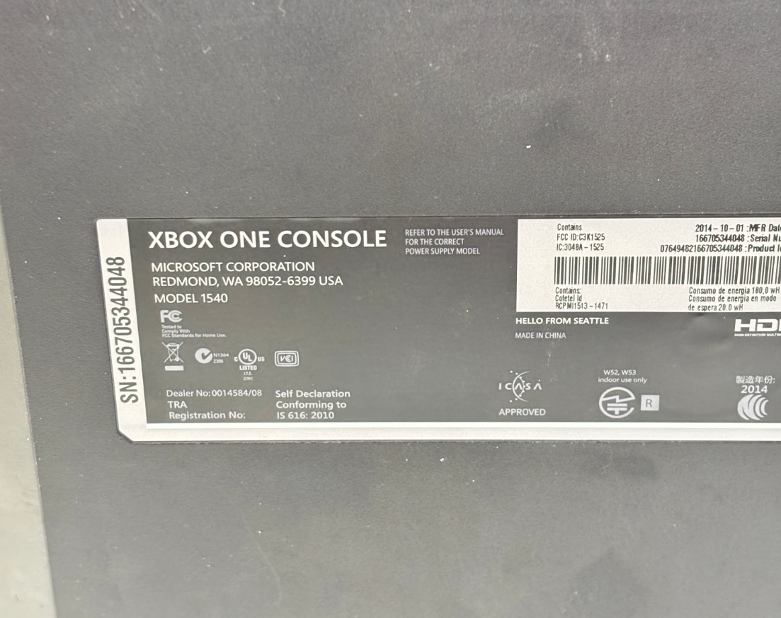 Microsoft Xbox One 1540 500GB Video Game Console Only 9391
