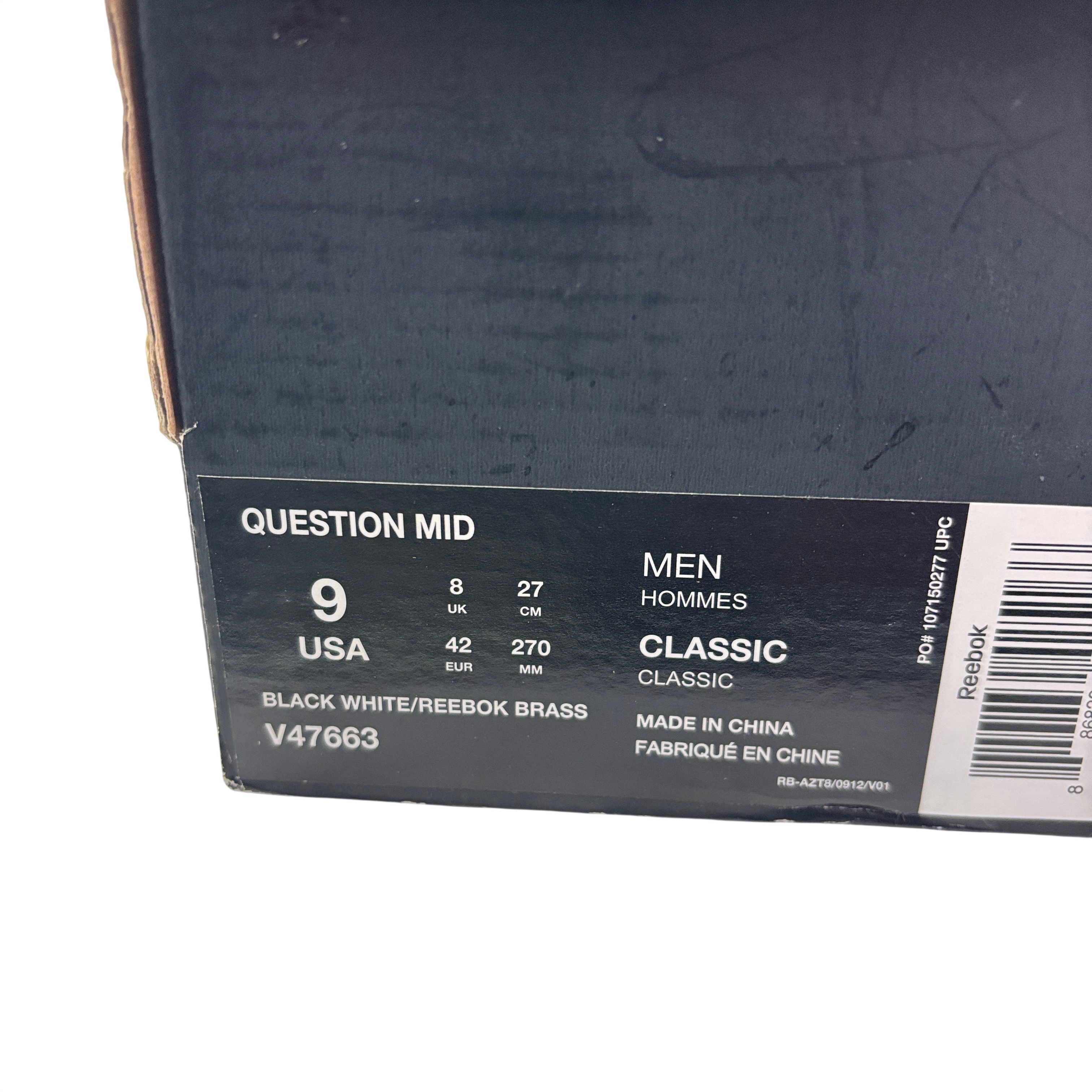 Reebok Black Shoe Tag Leather Sneaker Black Leather Reeboks Reebok Logo-tag Low  main image 2