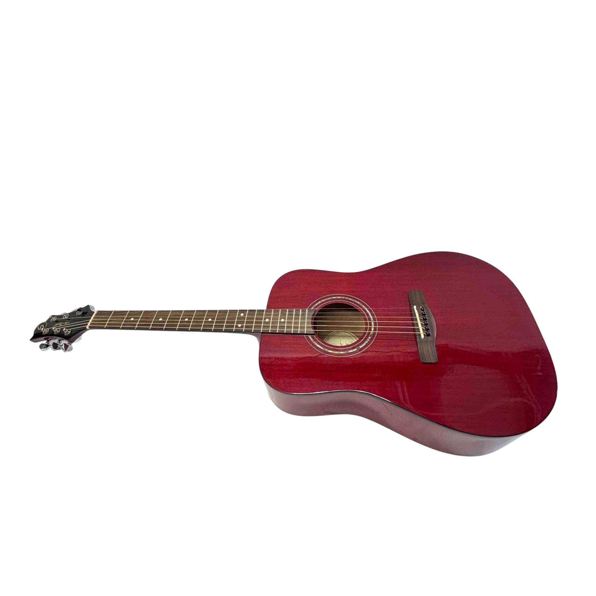 Greg Bennett D-1/WR Right Hand 6 String Acoustic Guitar Wine Red