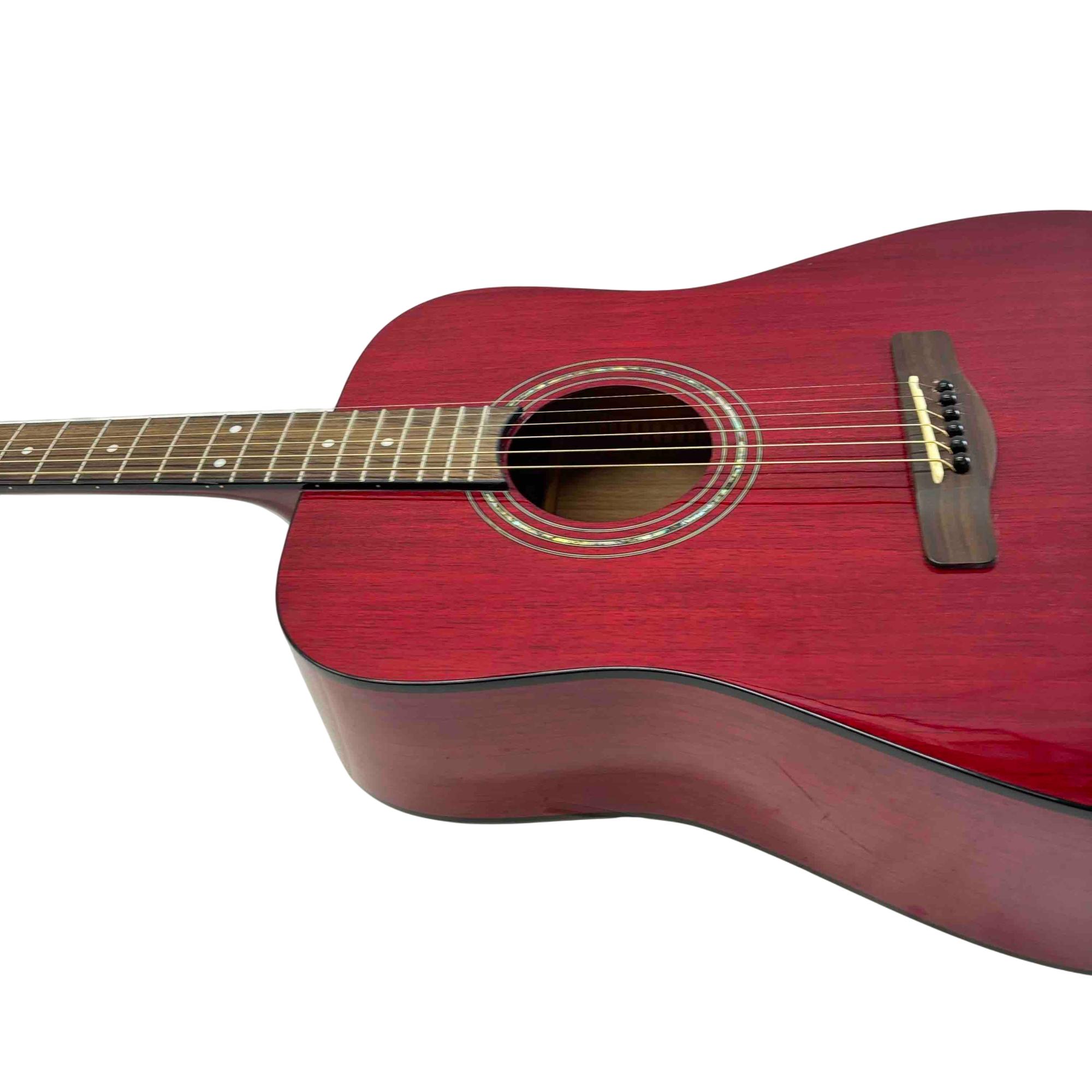 Greg Bennett D-1/WR Right Hand 6 String Acoustic Guitar Wine Red