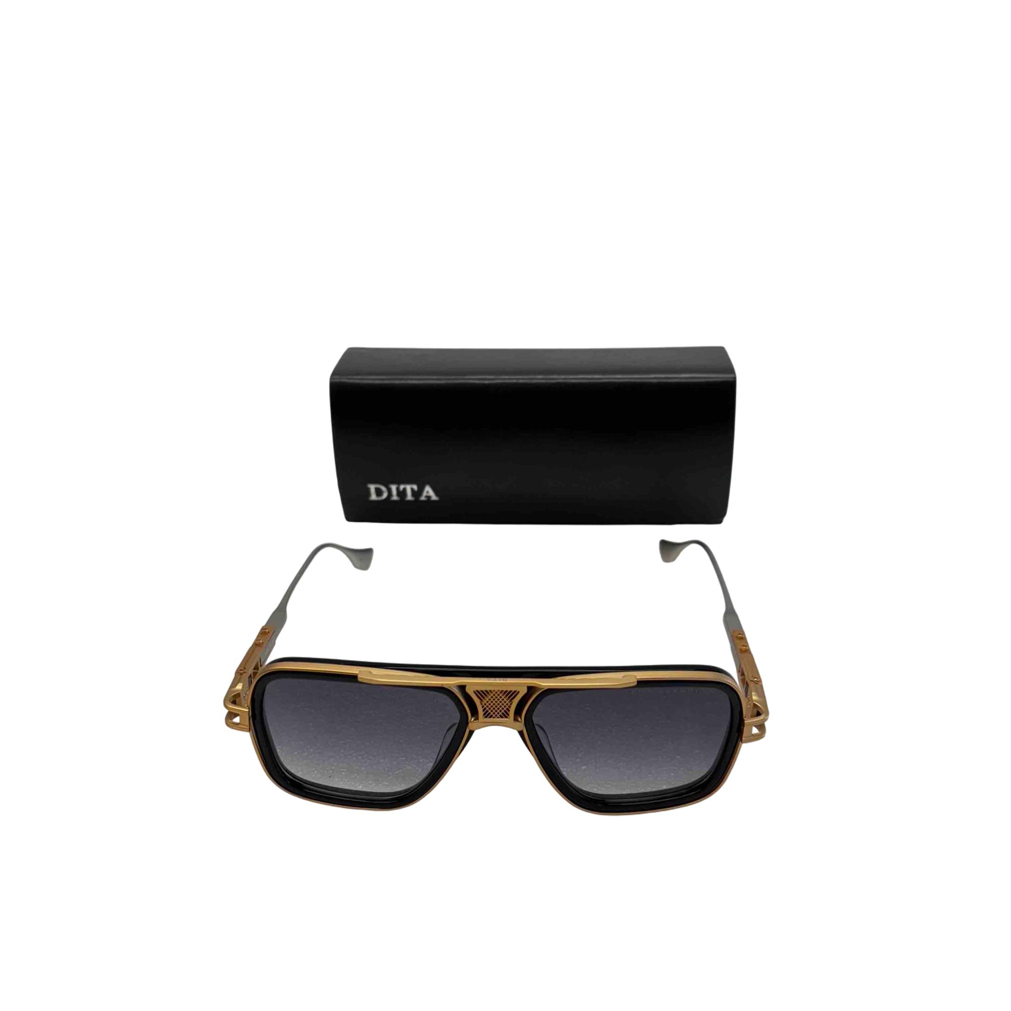 DITA Grandmaster Six DTS900 58-01A Black Gold Sunglasses