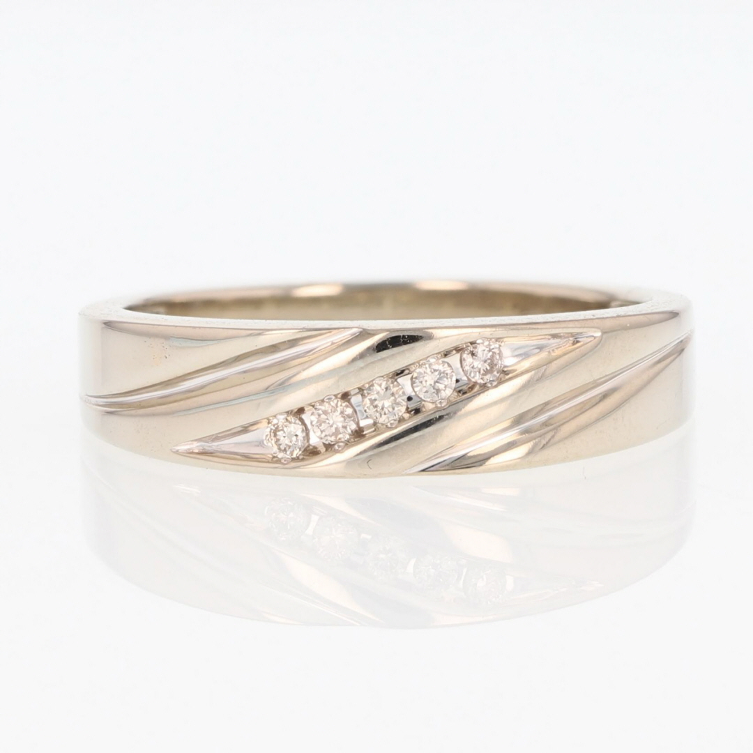 .10ctw Round Cut Diamond Diagonal-Set Wedding Band Ring 10k White Gold ...