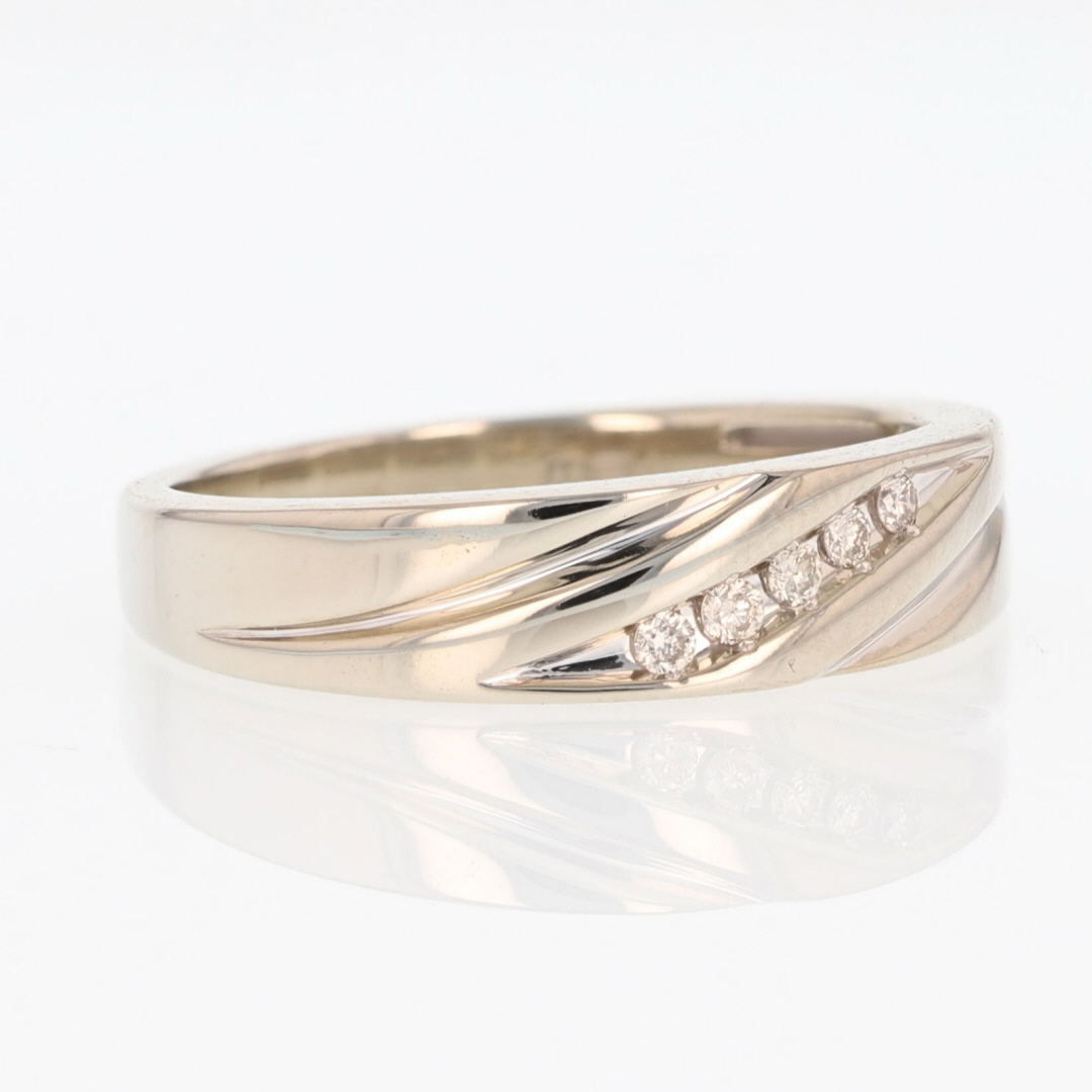 .10ctw Round Cut Diamond Diagonal-Set Wedding Band Ring 10k White Gold ...