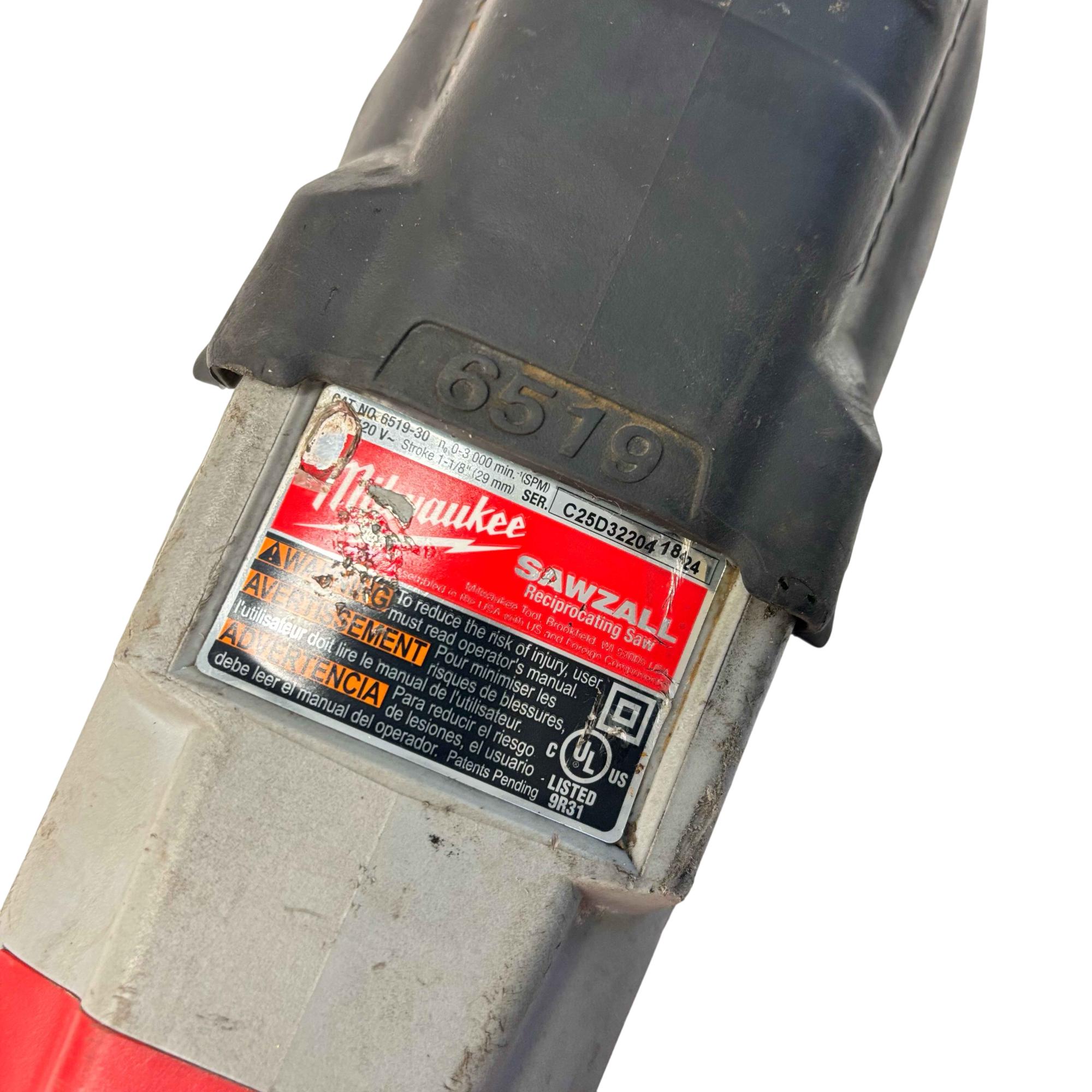Milwaukee 6519-30 12 Amp Corded SAWZALL Reciprocating Saw