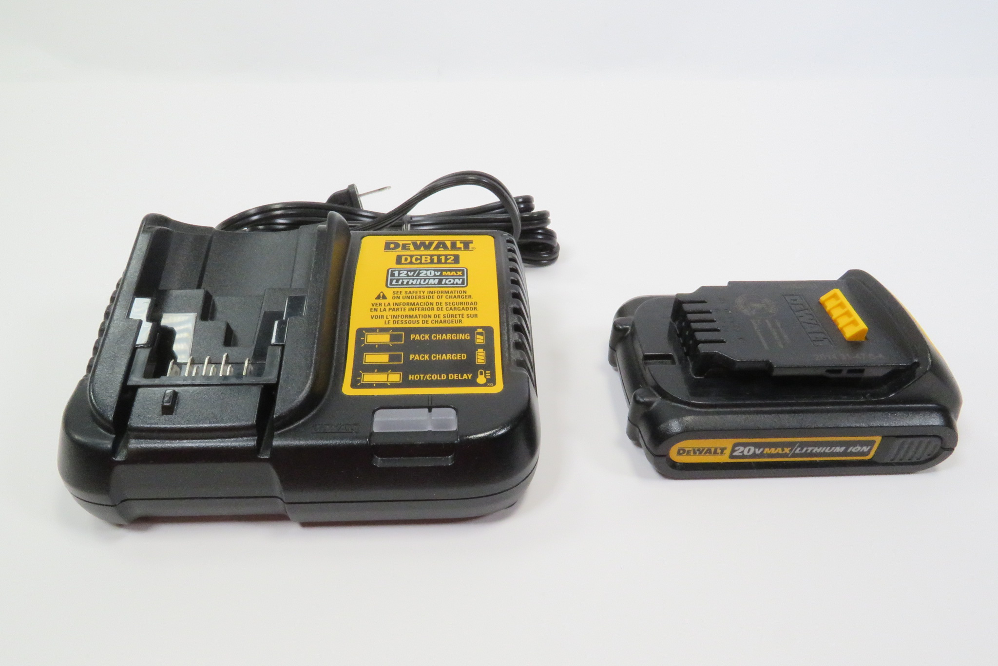 thumbnail image 2 of Compatible 20V MAX Lithium Battery Charger For Dewalt DCB201 DCB203 DCB207 – Yellow 2 of 4