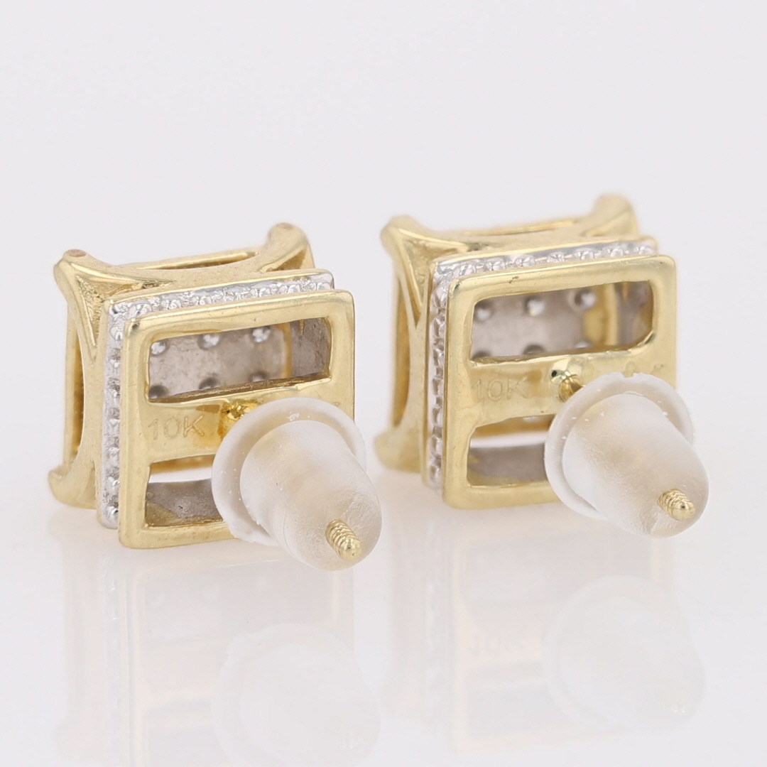 Square CZ with Silver Trim Studs and Cufflinks Set Square CZ with Silver Trim Studs and Cufflinks Set