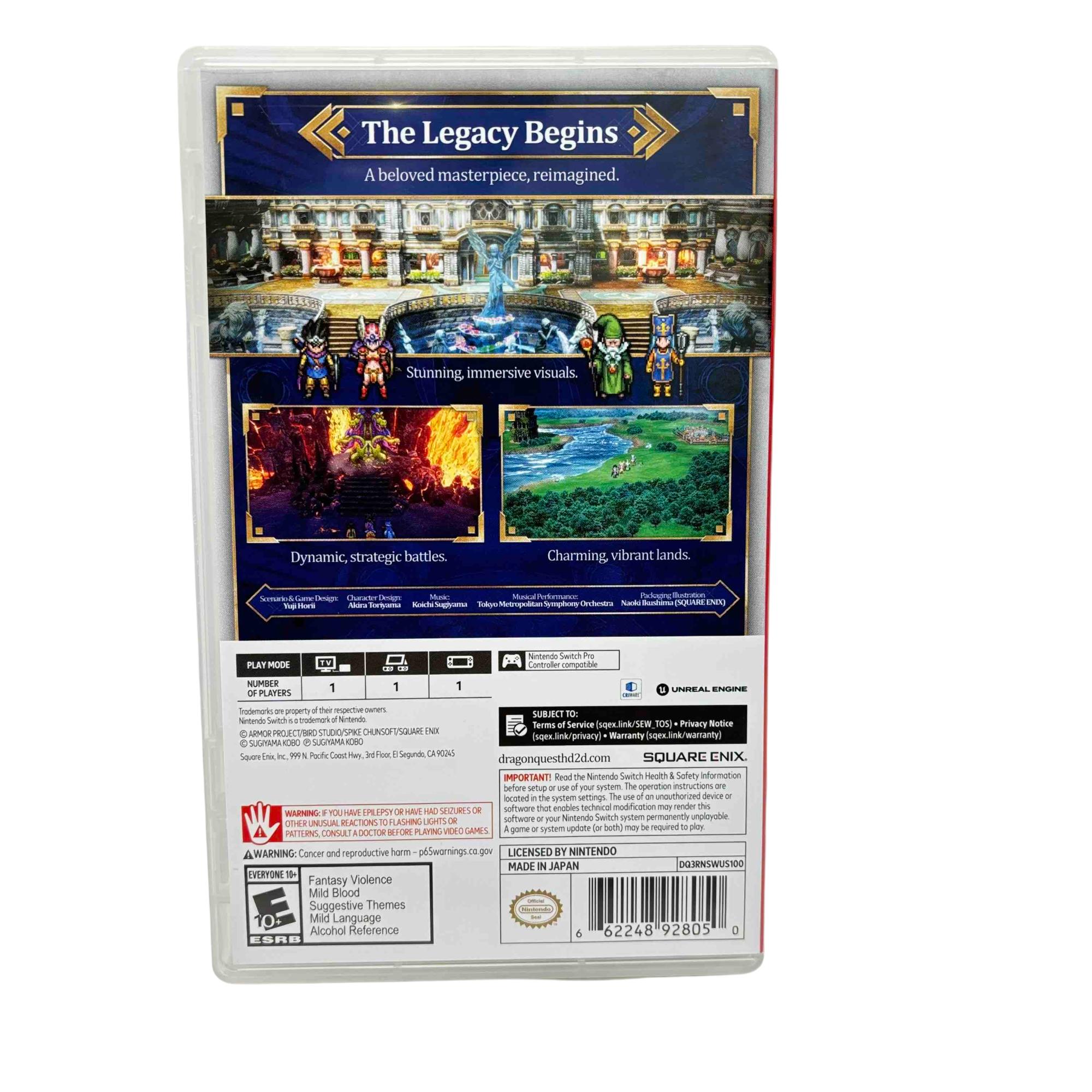 Nintendo Switch Dragon Quest III HD-2D Remake Game Cartridge