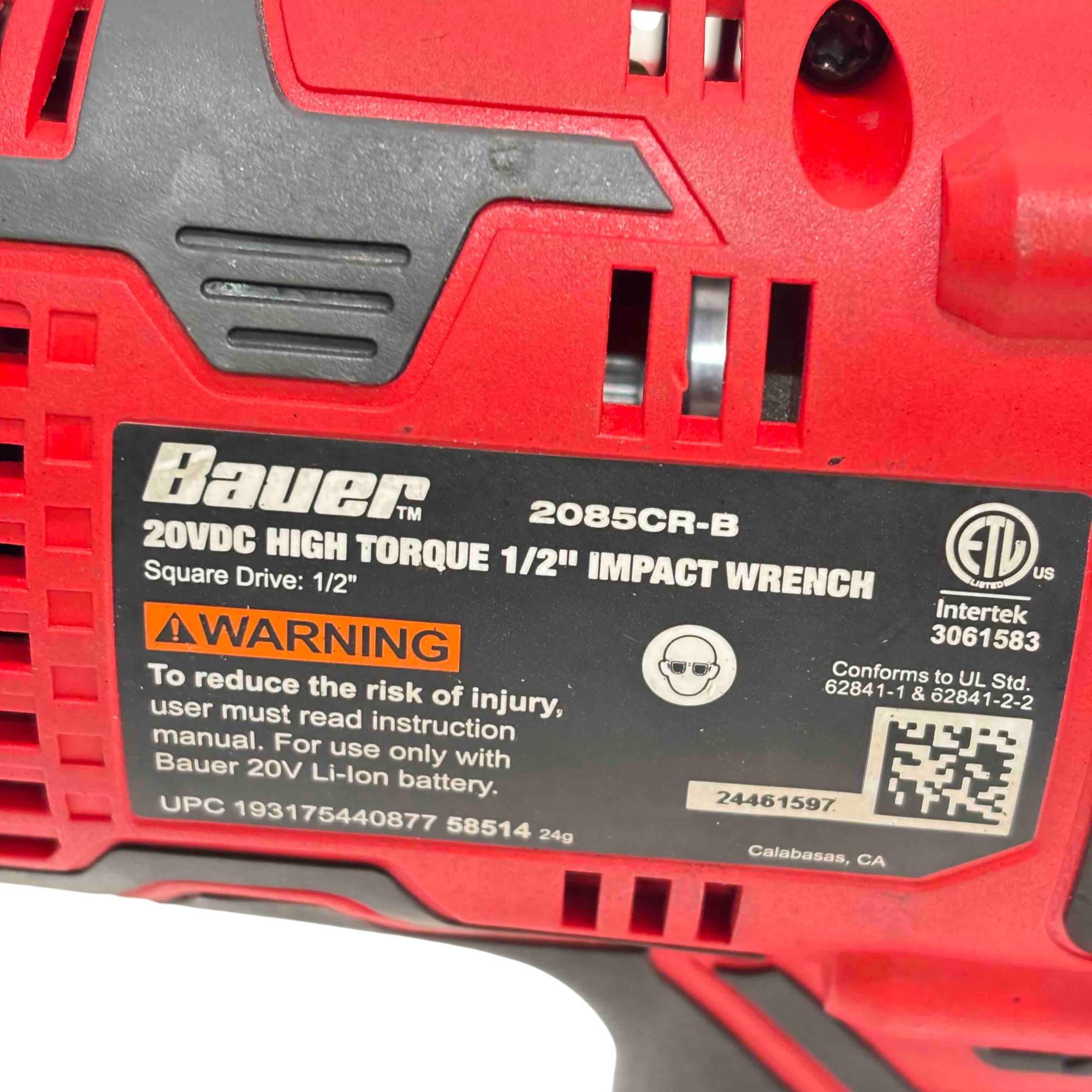 Bauer 2085CR-B 20VDC High Torque 1/2