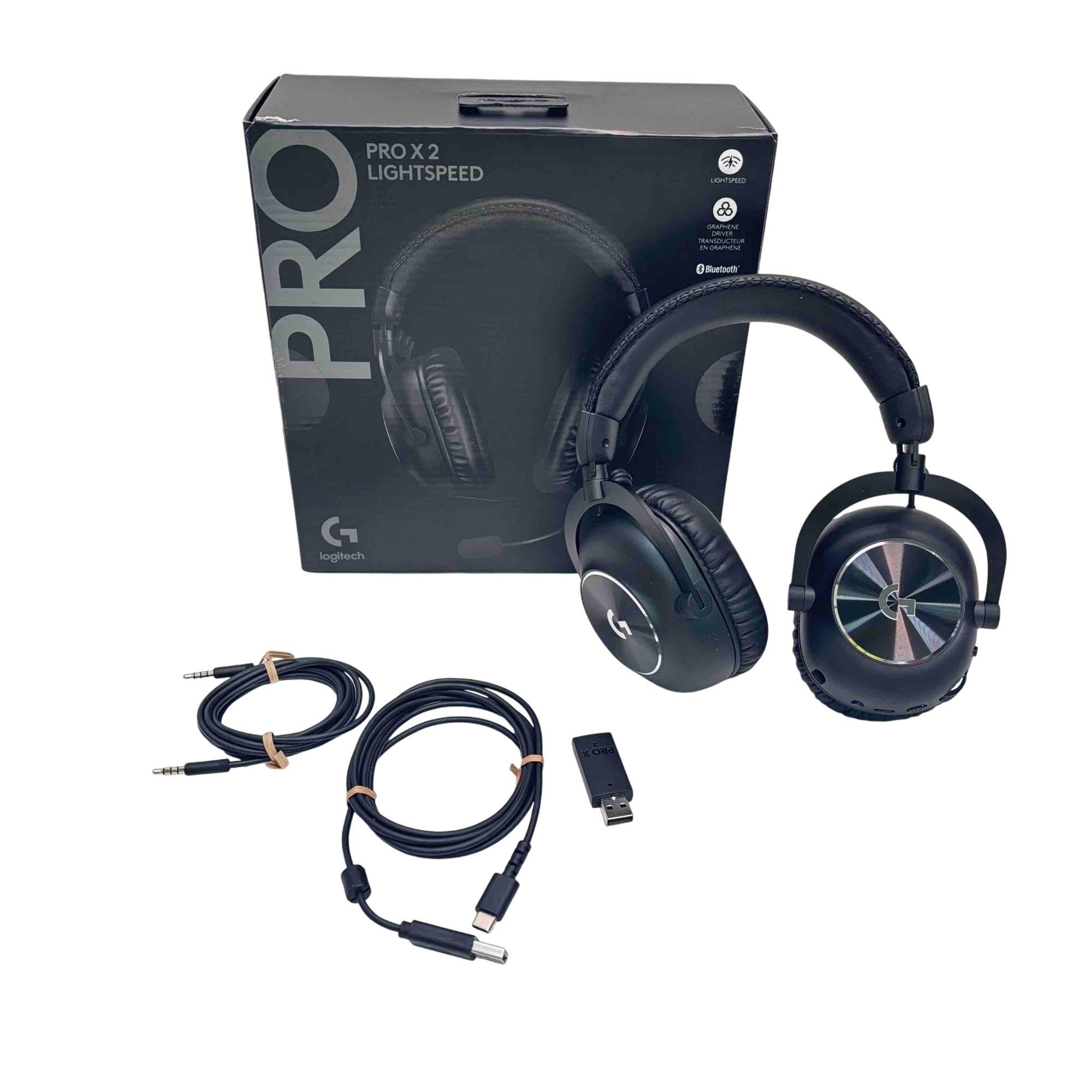 【新品未使用】G PRO X2 LIGHTSPEED G-PHS-005WLBK Logitech PRO X2 LIGHTSPEED Wireless Gaming Headset - Black