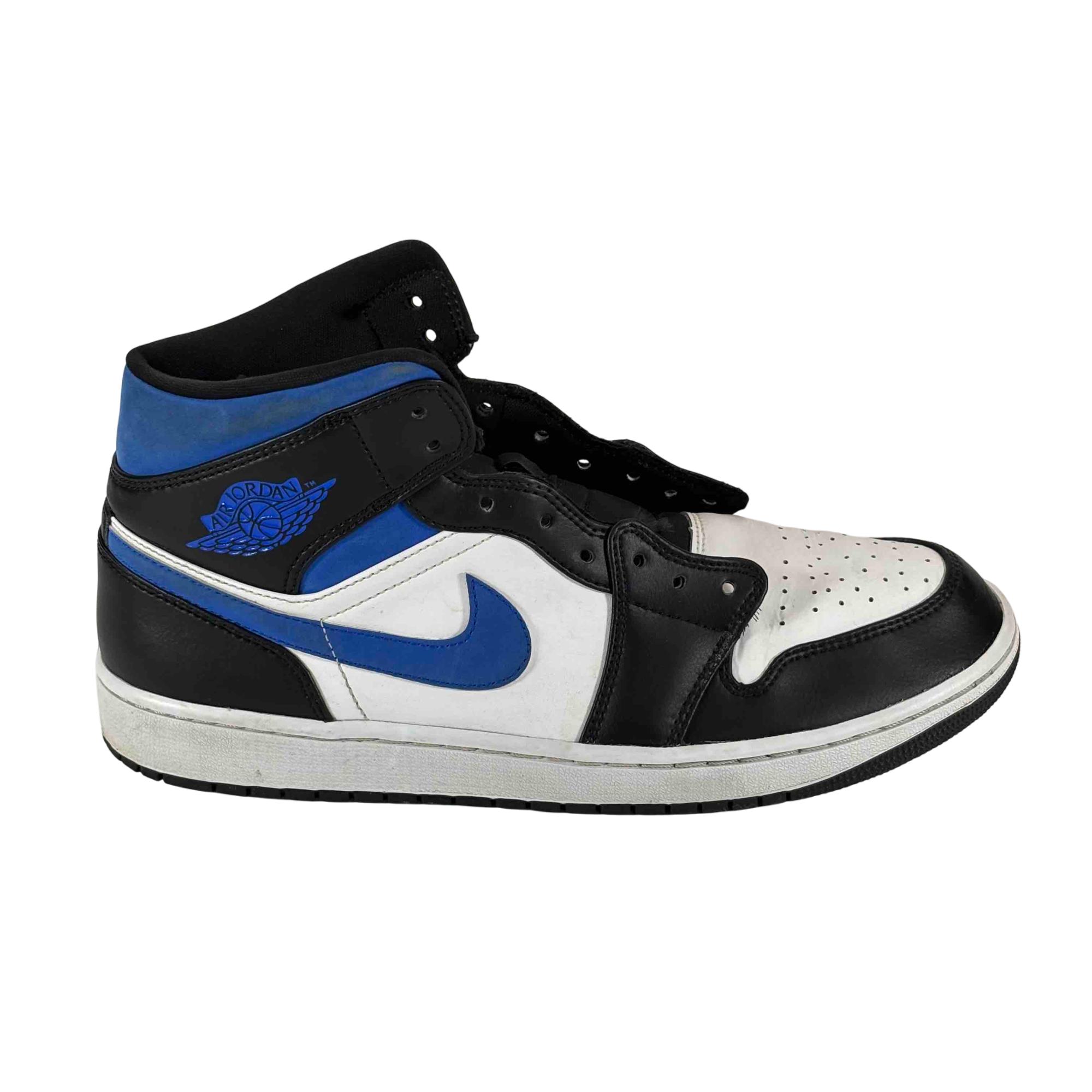 Air Jordan Mid 554724-140 White Black Racer Blue Size US