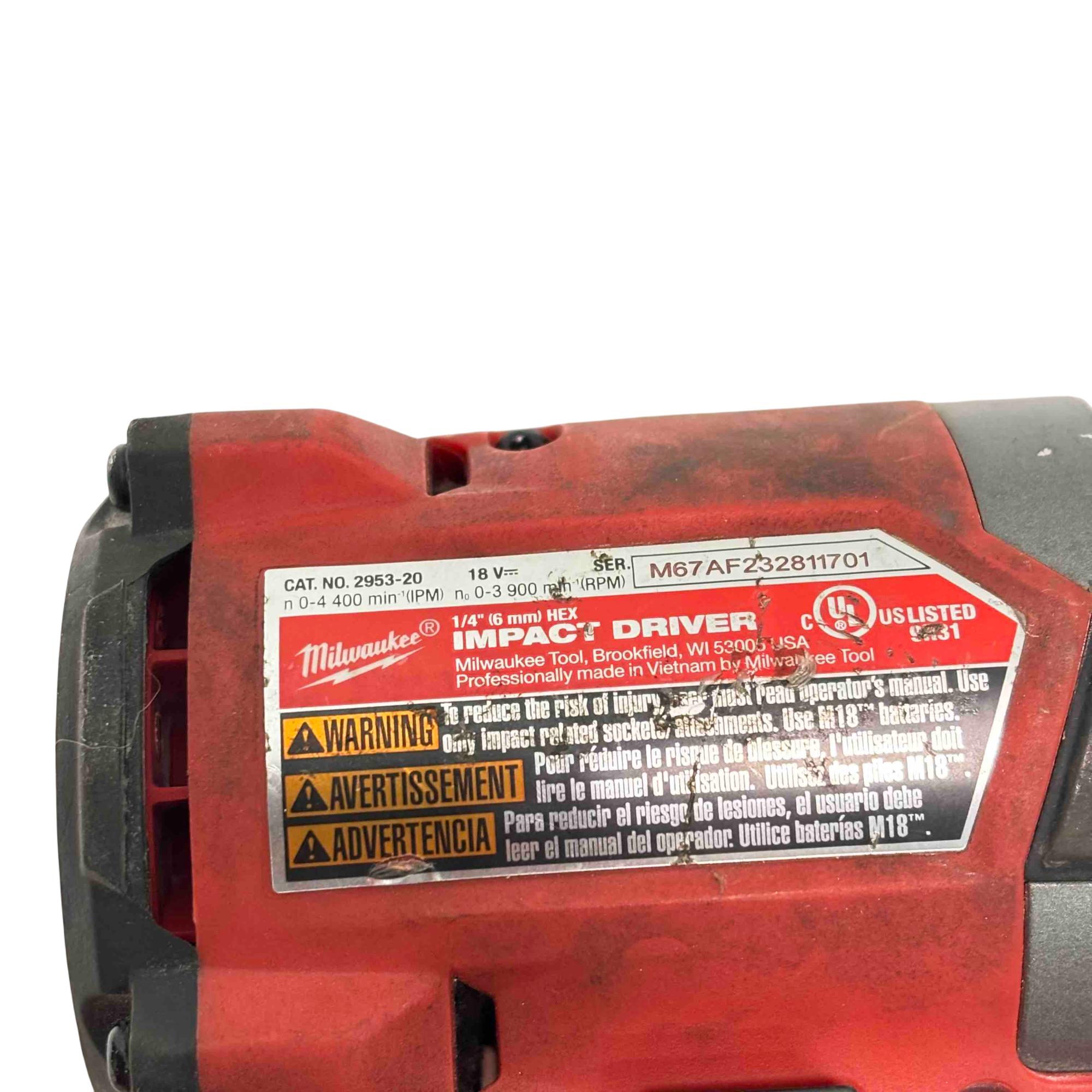 Milwaukee 2953-20 M18 FUEL 18V Brushless 1/4