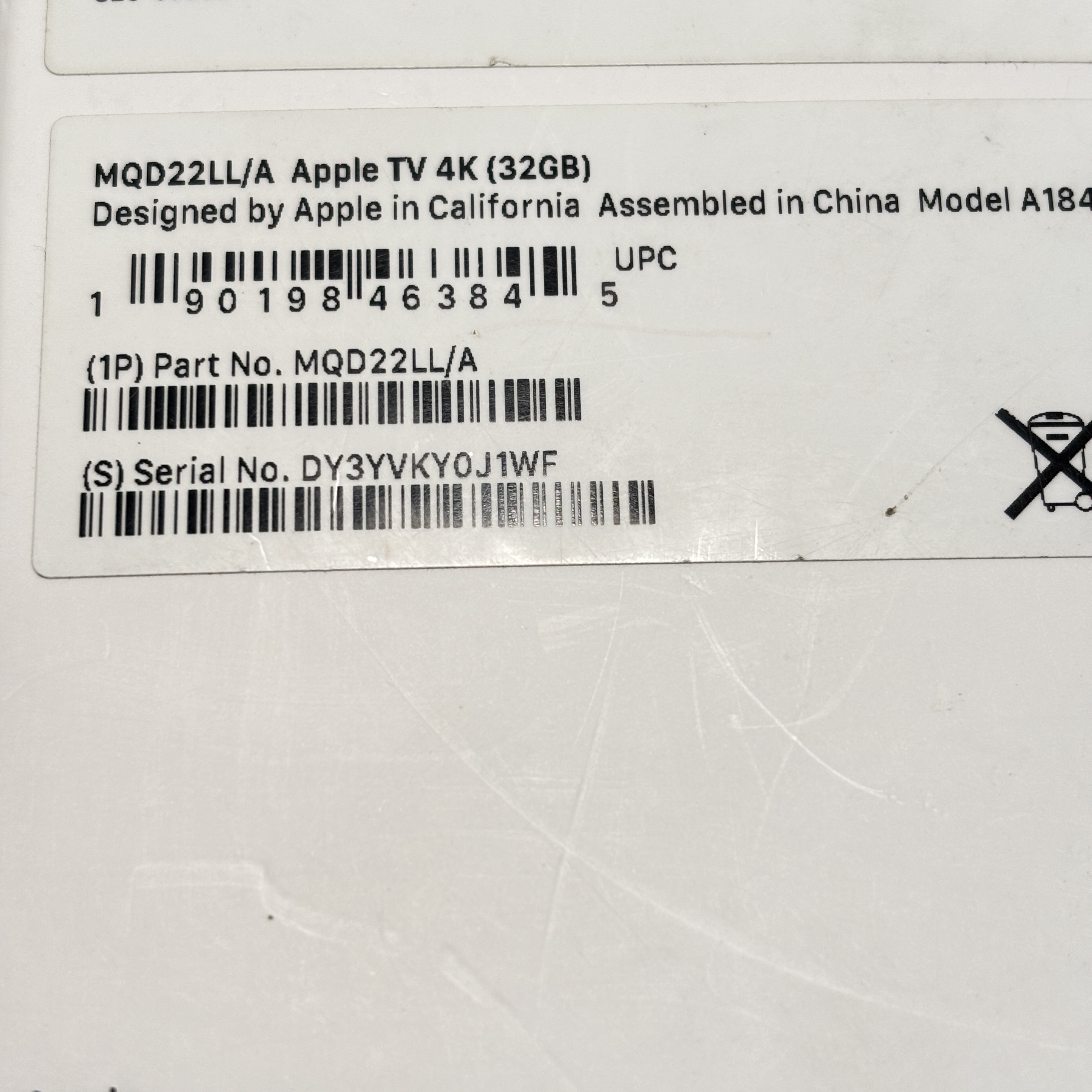 Apple TV 4K MQD22LL/A A1842 HD 32GB Storage Black Body Streaming