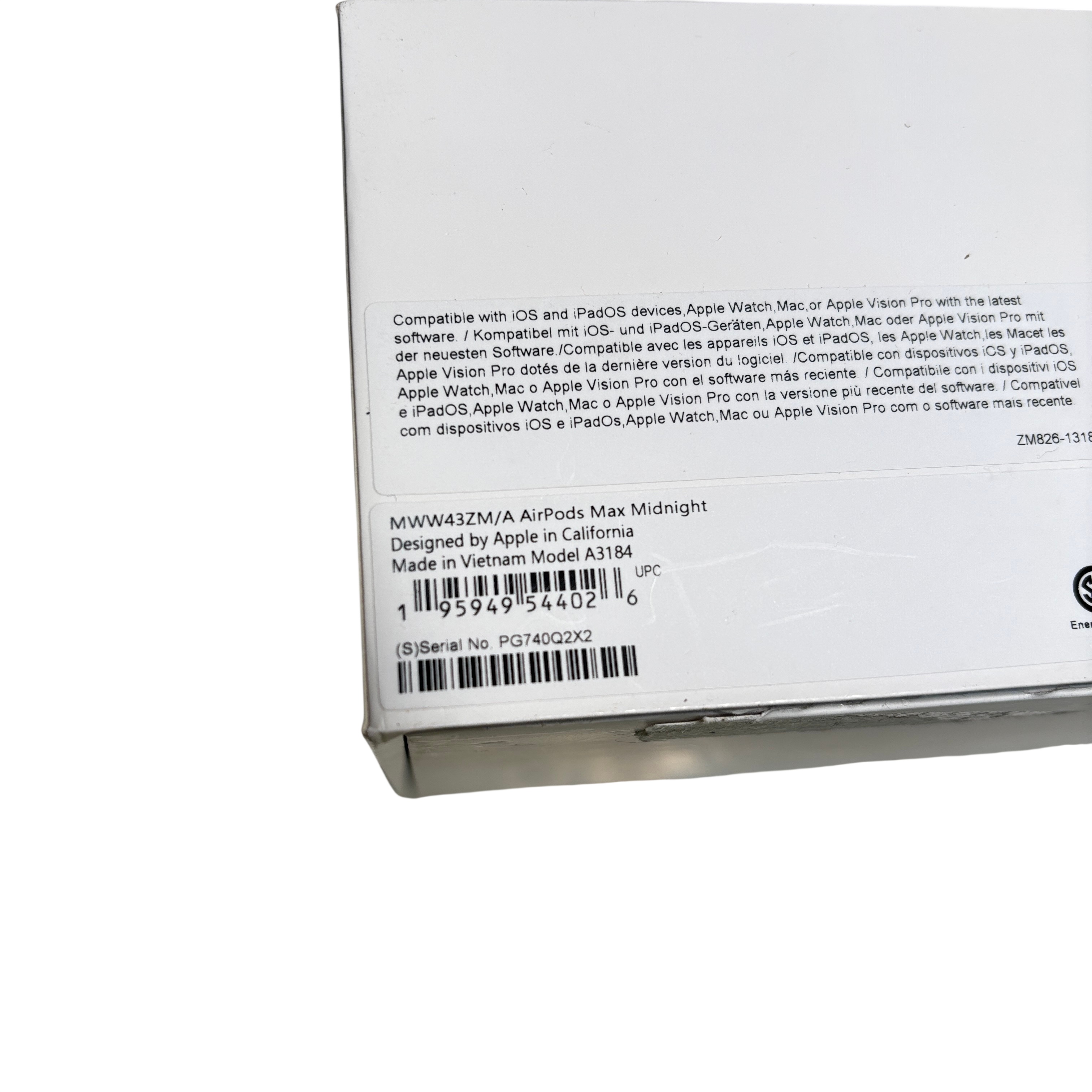 Apple AirPods Max A3184 USB-C Apple H1 Active Noise Cancellation