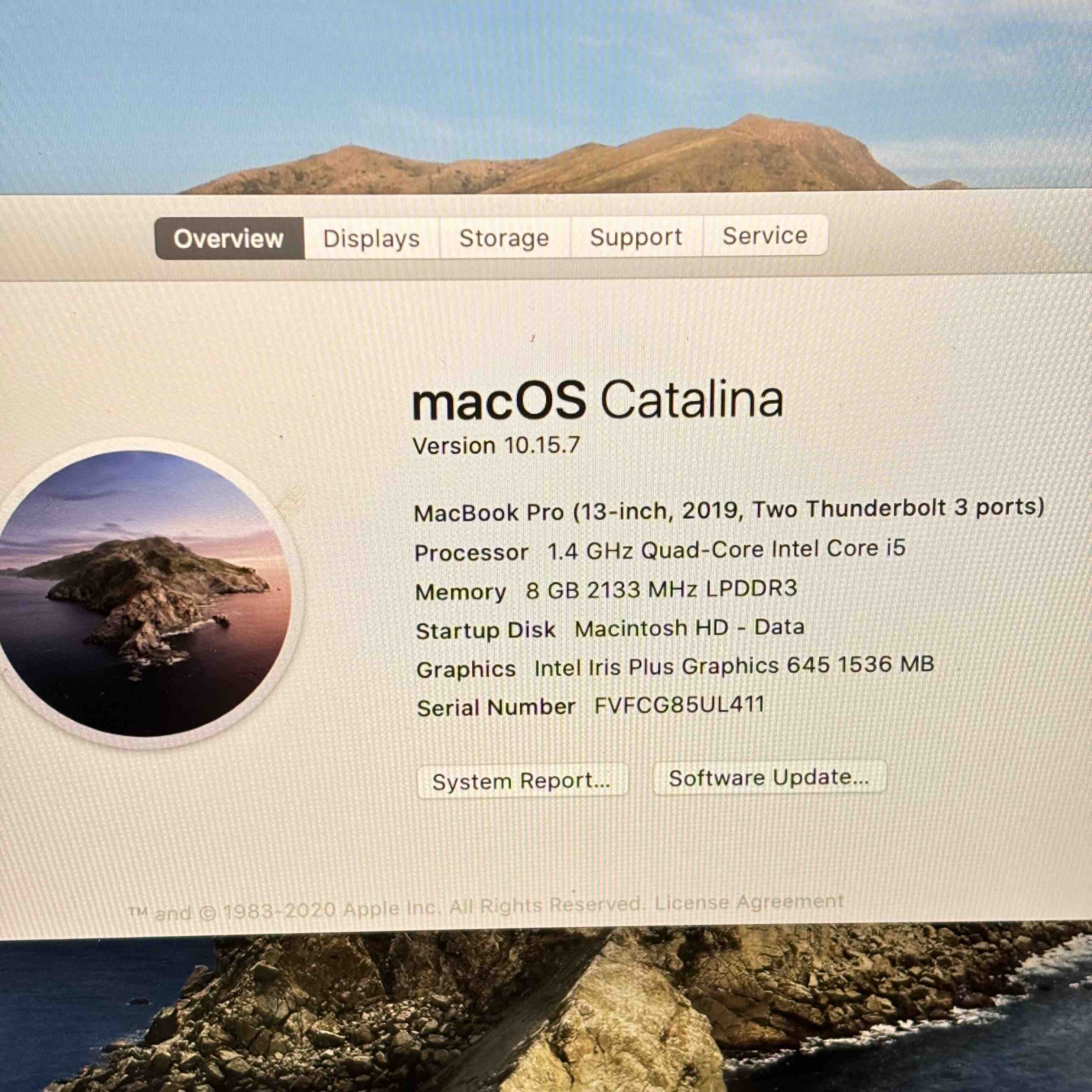Apple MacBook Pro 2019 MUHN2LL/A Core i5-8257U 1.4GHz 8GB Apple MacBook Pro 2019 MUHN2LL/A Core i5-8257U 1.4GHz 8GB