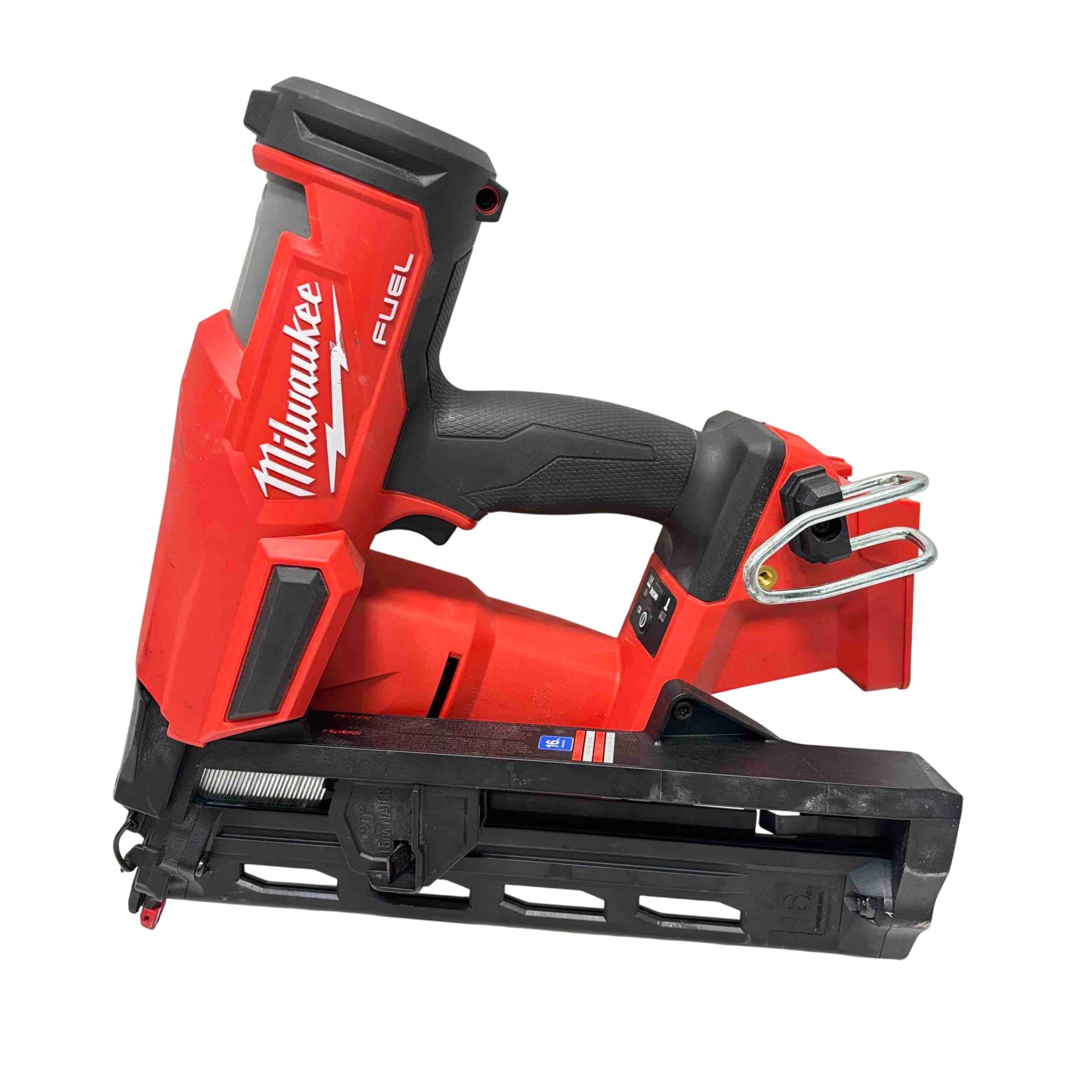 Milwaukee M18 FUEL 18-Volt Lithium-Ion Brushless Cordless Gen II 15-Gauge Angled Nailer with Random Orbit Sander