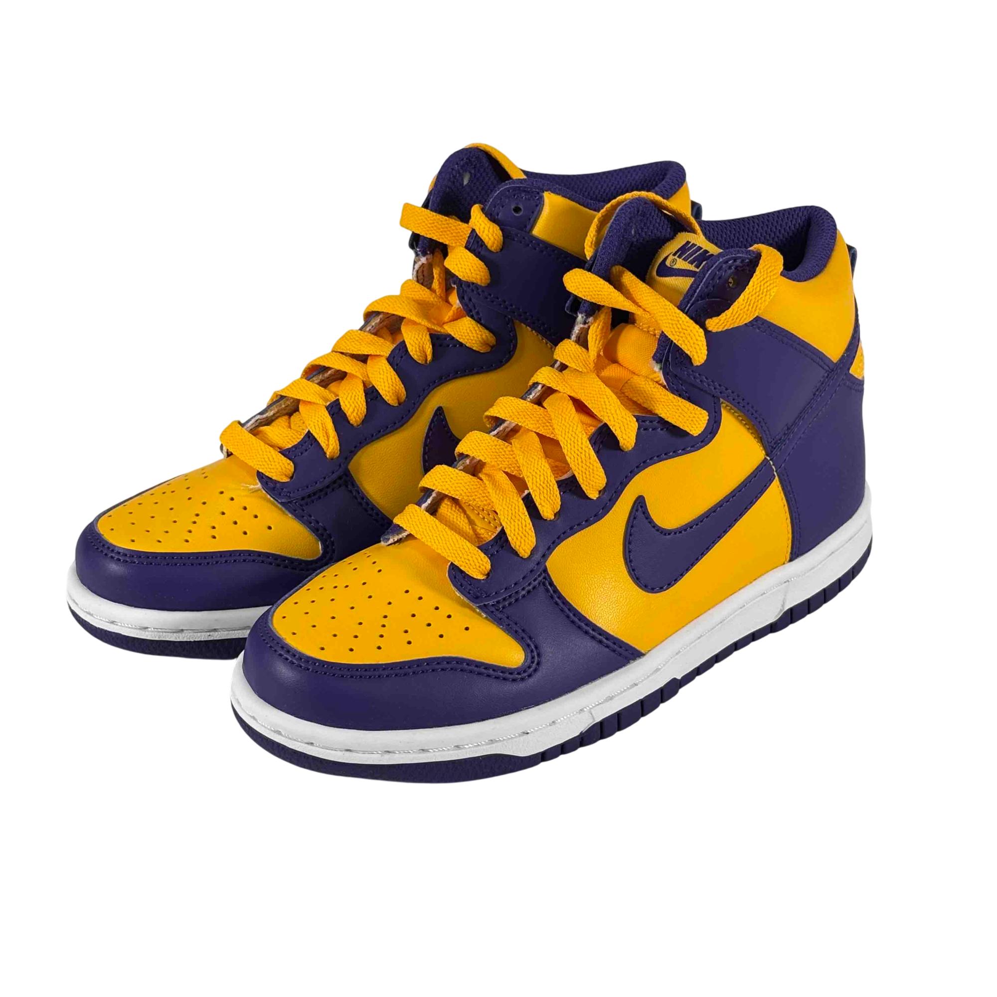 Nike Dunk High DZ4454-500 Lakers (GS) US Youth Size Athletic