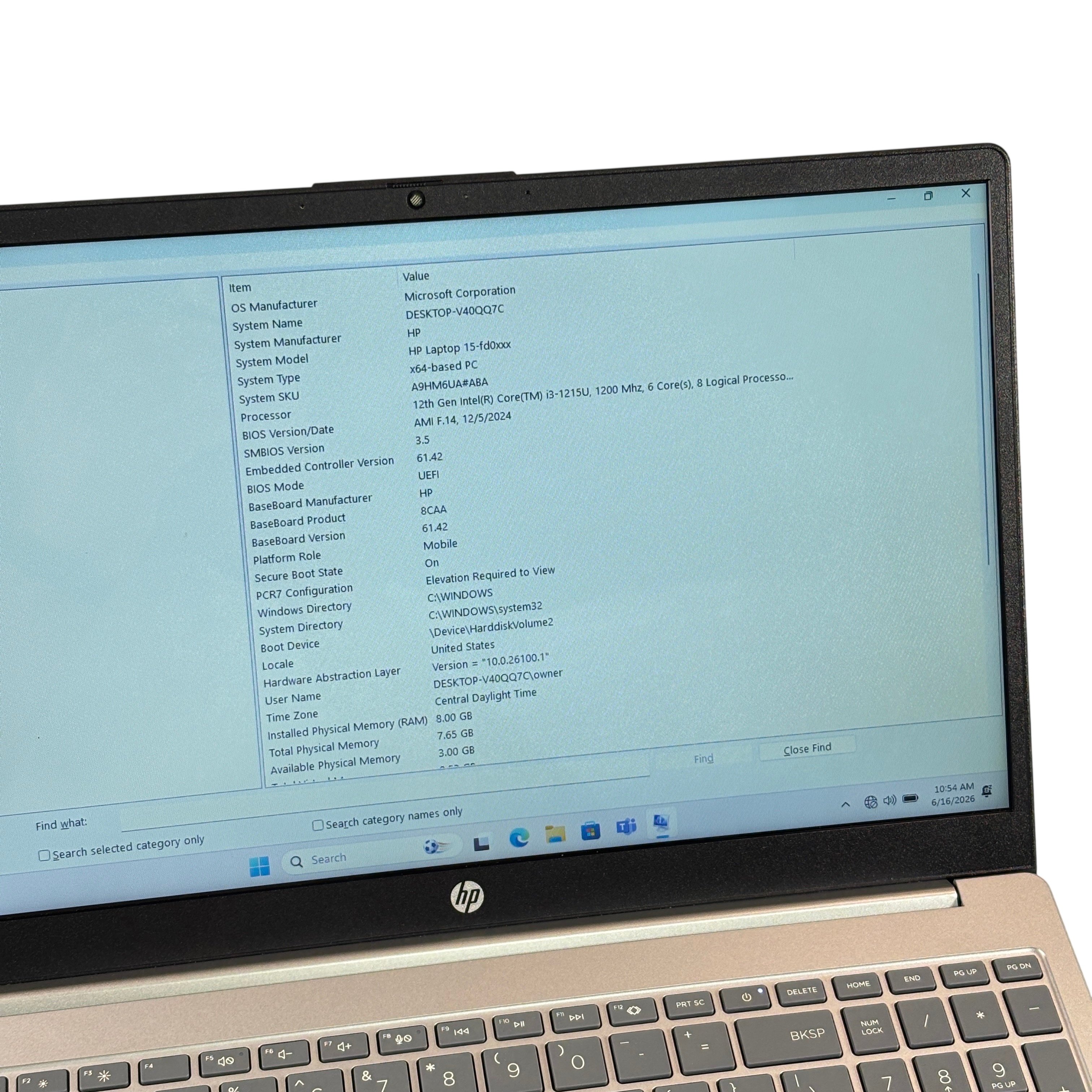 HP 15-fd0023dx Windows 11 Intel Core i3-1215U 1.2GHz 8GB RAM 256GB
