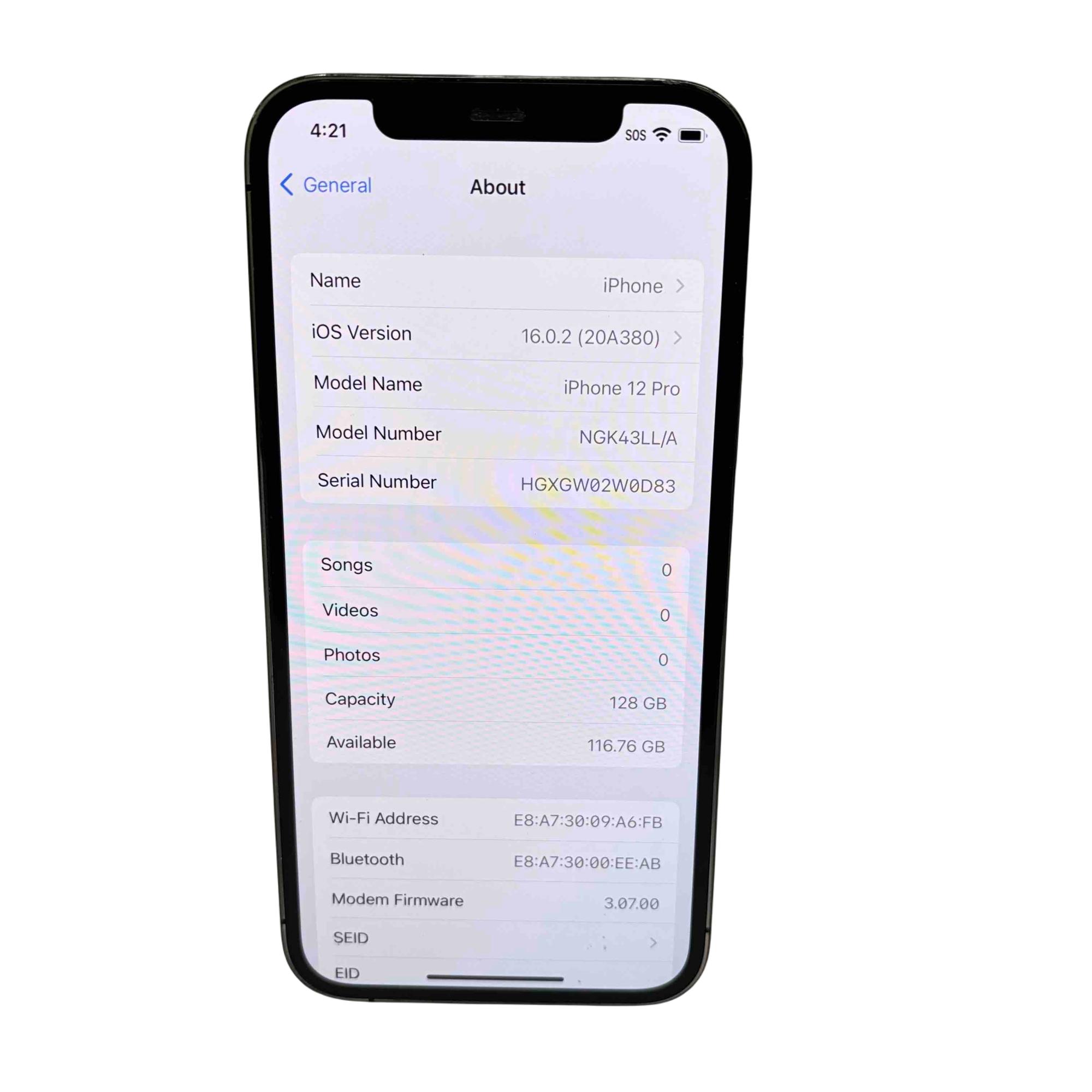 Apple iPhone 12 Pro NGK43LL/A 128GB 6.1