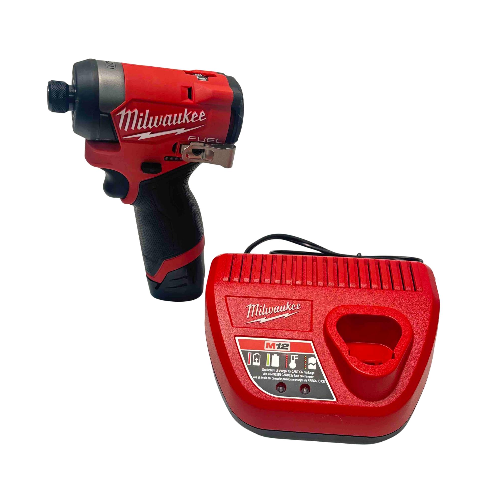 Milwaukee M12 FUEL 12-Volt Lithium-Ion Cordless Oscillating Multi-Tool & M12 FUEL 1/4 in. Hex Impact Driver with Battery & Charger