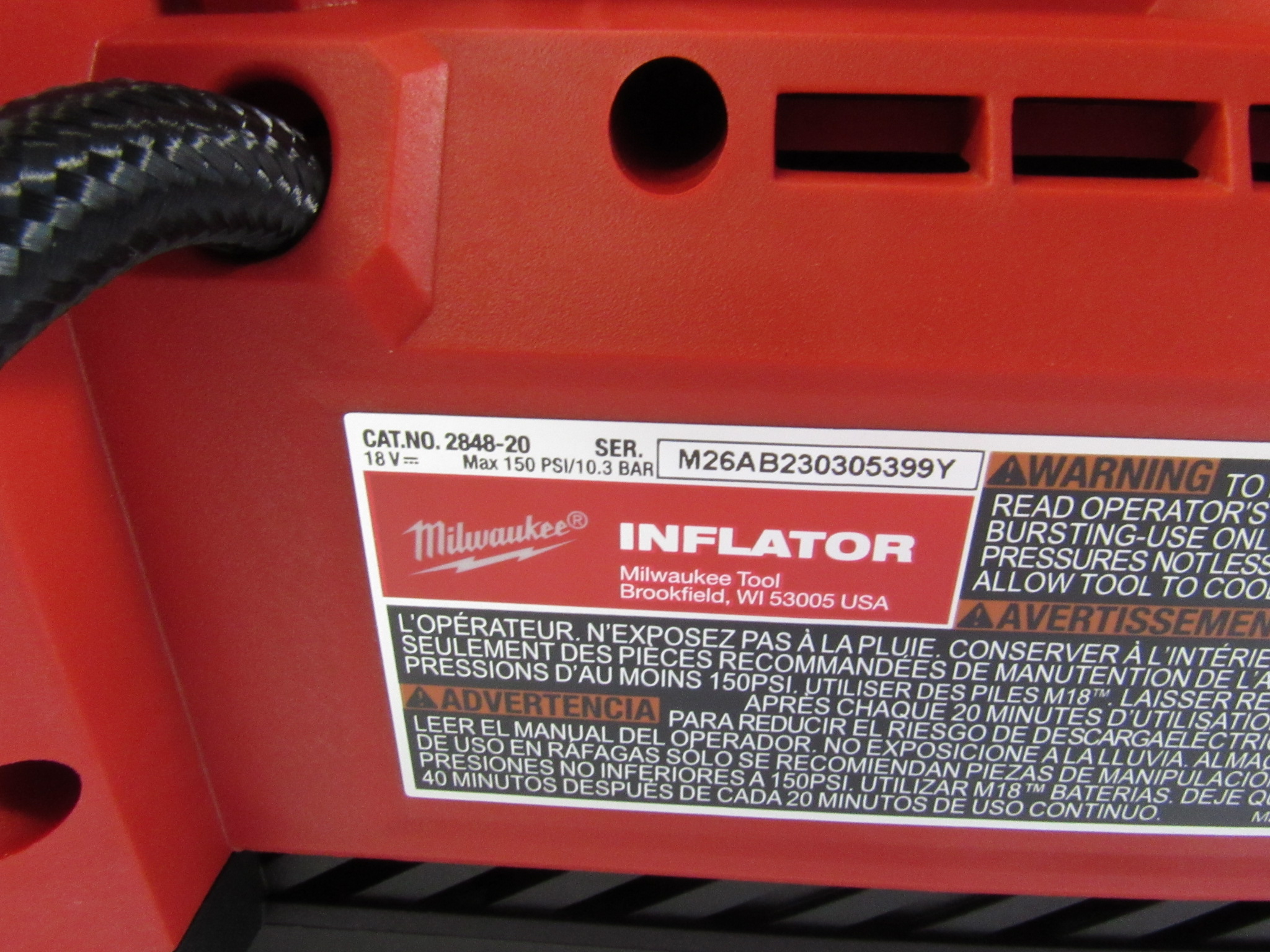 Milwaukee 2848-20 M18 18-Volt Lithium-Ion Auto Pressure Check Cordless ...