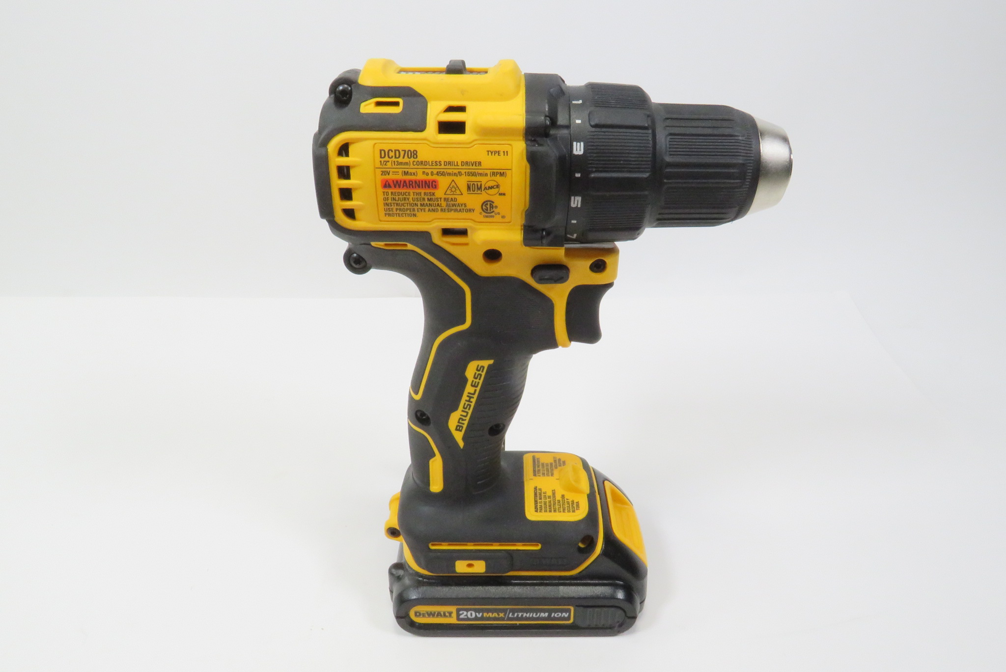 DeWalt DCD708 ATOMIC 20V MAX Cordless Brushless Compact 1/2