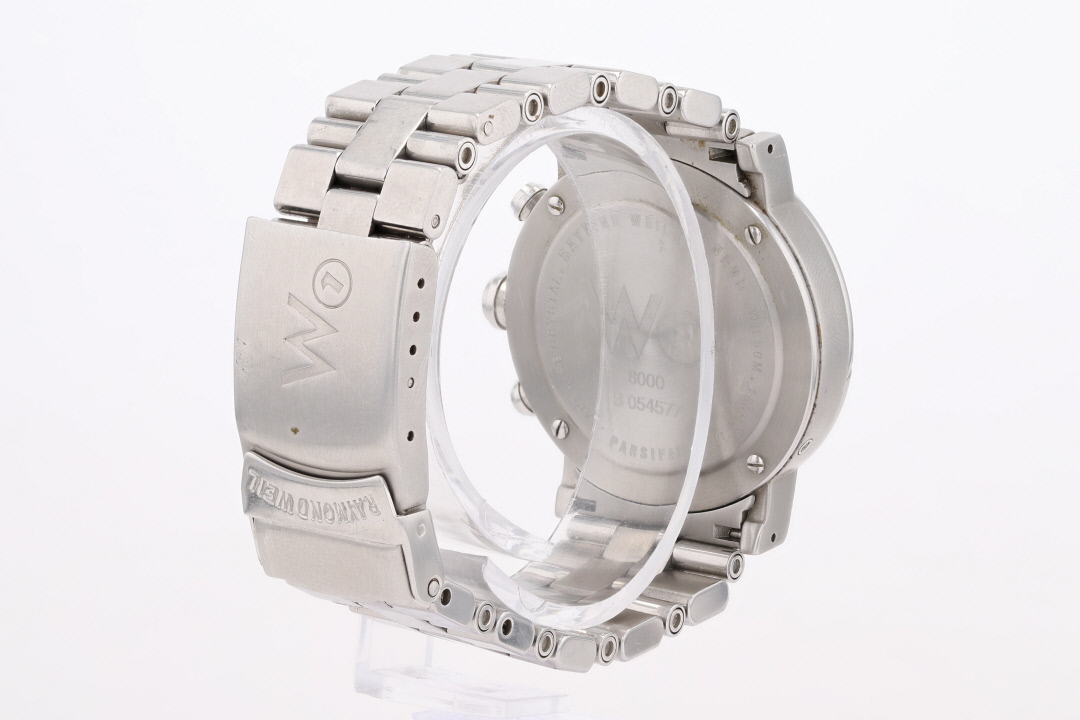 Raymond Weil W1 8000 38mm Blue Dial Chronograph Stainless Steel