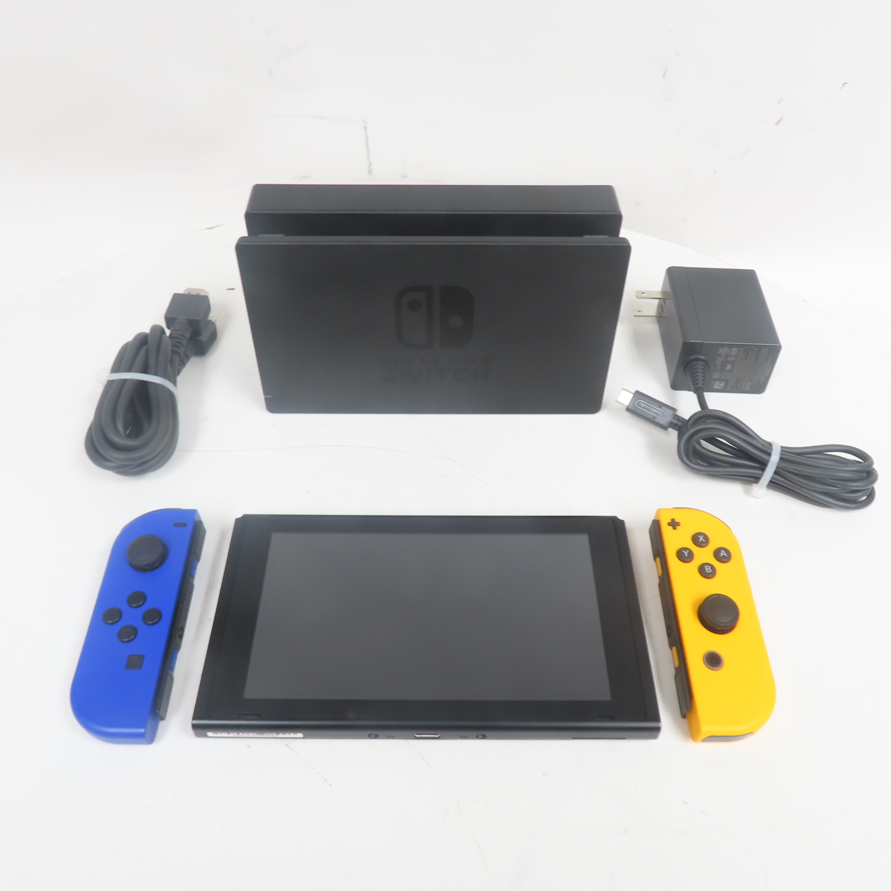Nintendo HAC-001(-01) Switch 32GB Video Game Console - Dark Blue/Orange ...